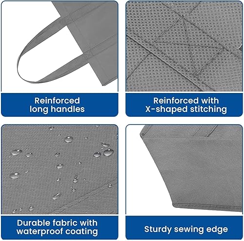 Miniatura 5 de WISELIFE Bolsas de compras reutilizables para comestibles, paquete de 10 bolsas grandes plegables a granel, bolsas ecológicas para productos