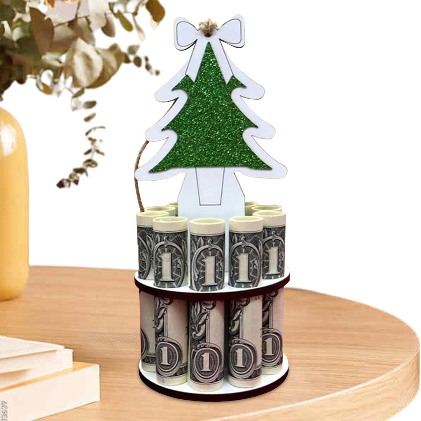 Porte-billets De Noël En Bois Pour Espèces, Décoration De Table