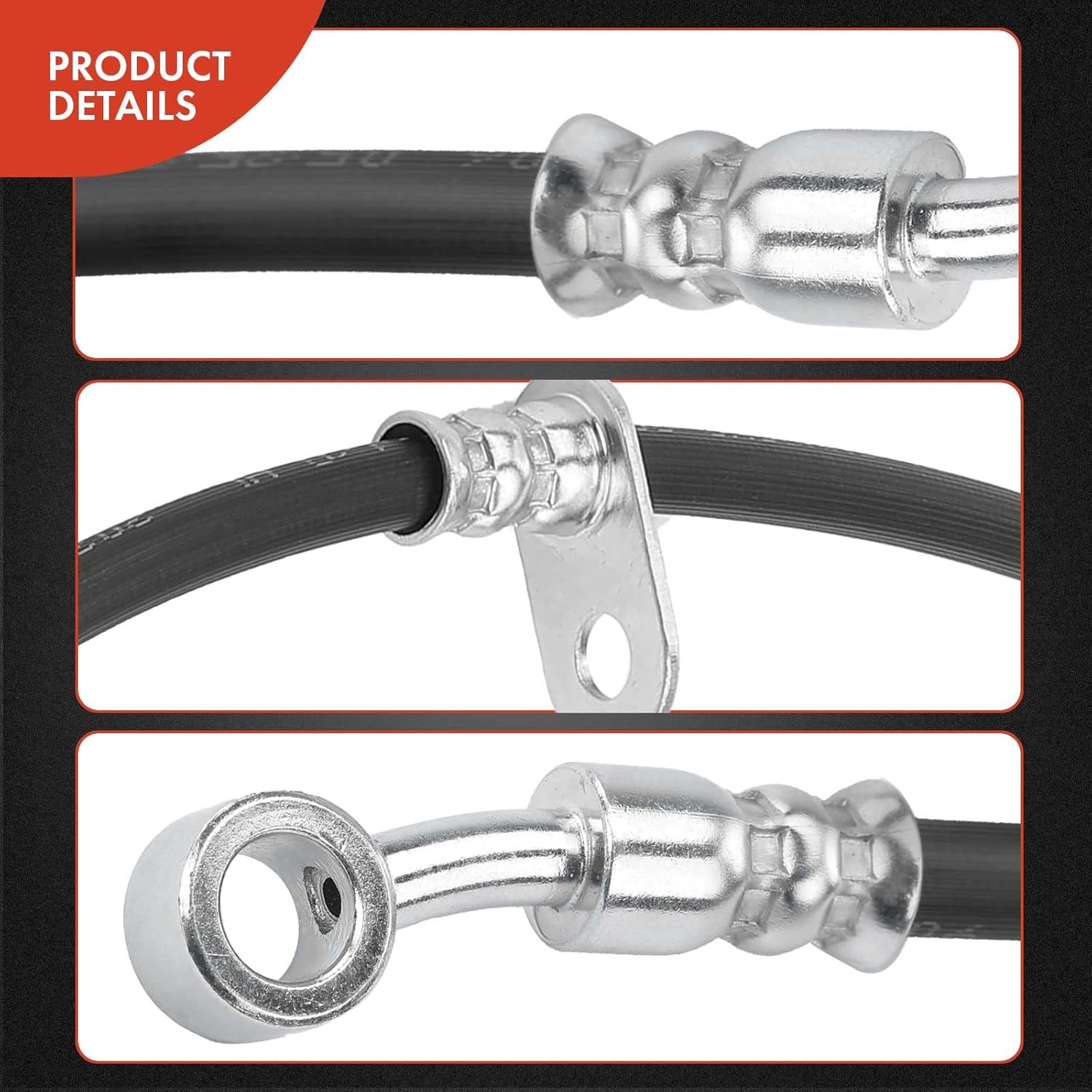 A-Premium Front Driver and Passenger Brake Hydraulic Hose Compatible with Honda and Acura Models - Accord 2008-2012, TSX 2009-2014 - Replace# 01465TL1G00(Pack of 2)