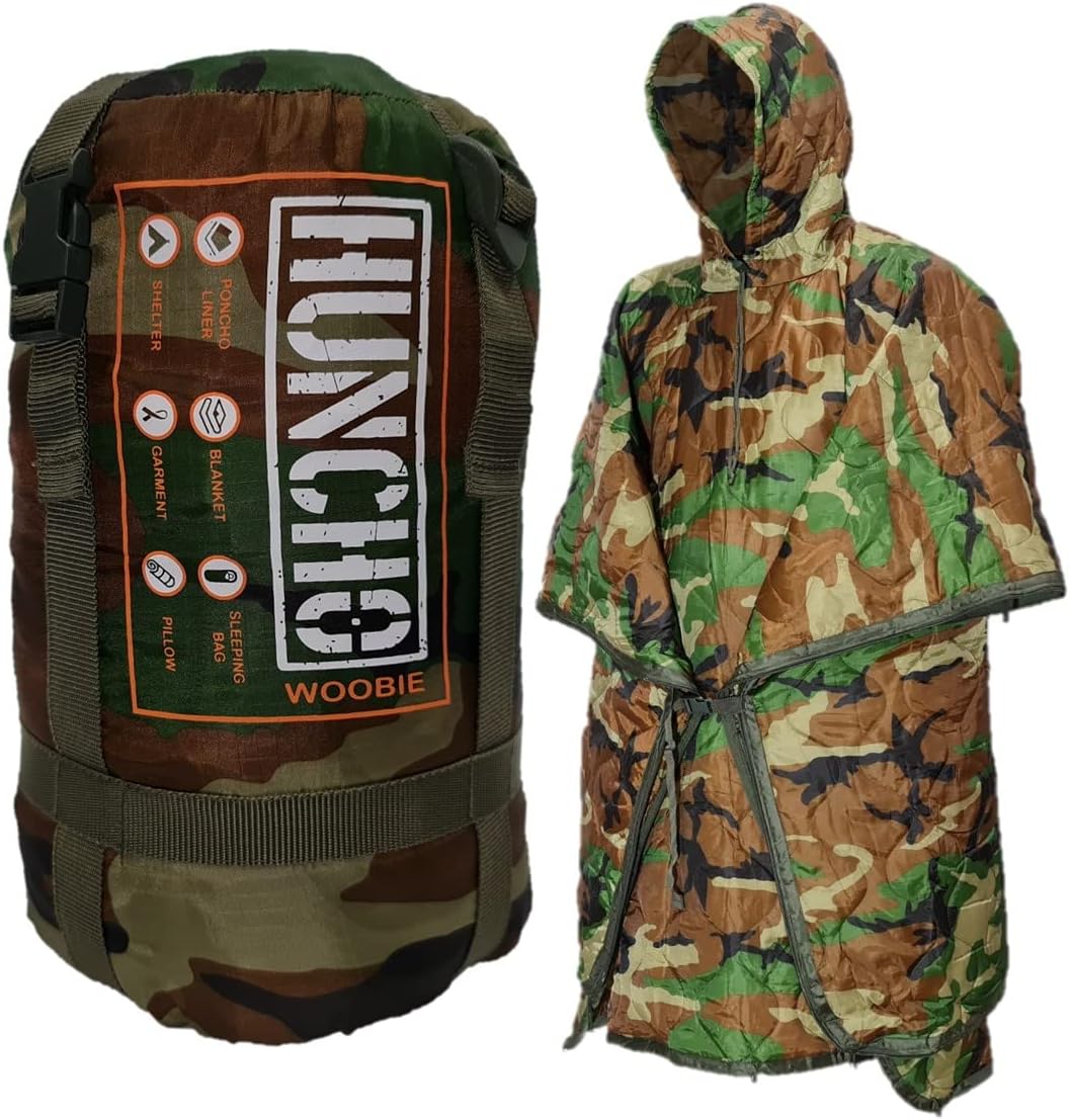 Poncho Liner Military Woobie Blanket w/Hoodie. Great w/Rain Ponchos and