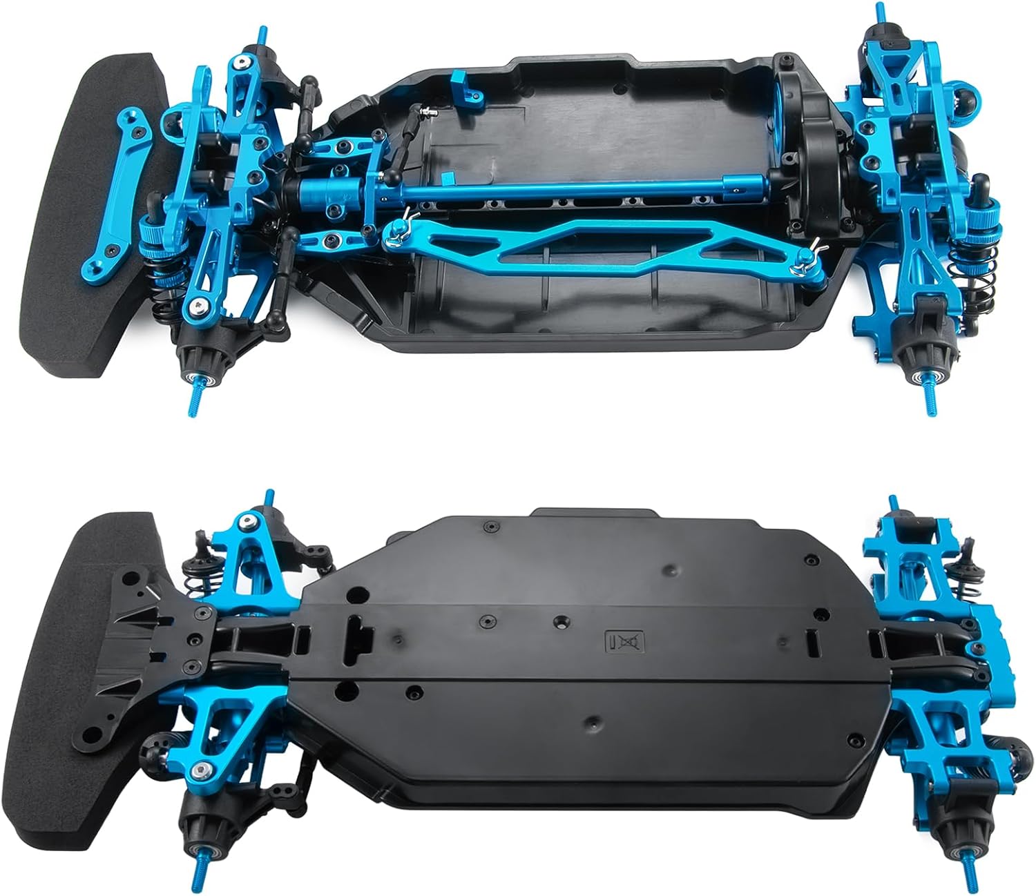 Alloy Shaft Drive Plastic Chassis Frame Upgrade Parts for 1/10 Tamiya RC 4WD TT02 Touring Racing Car