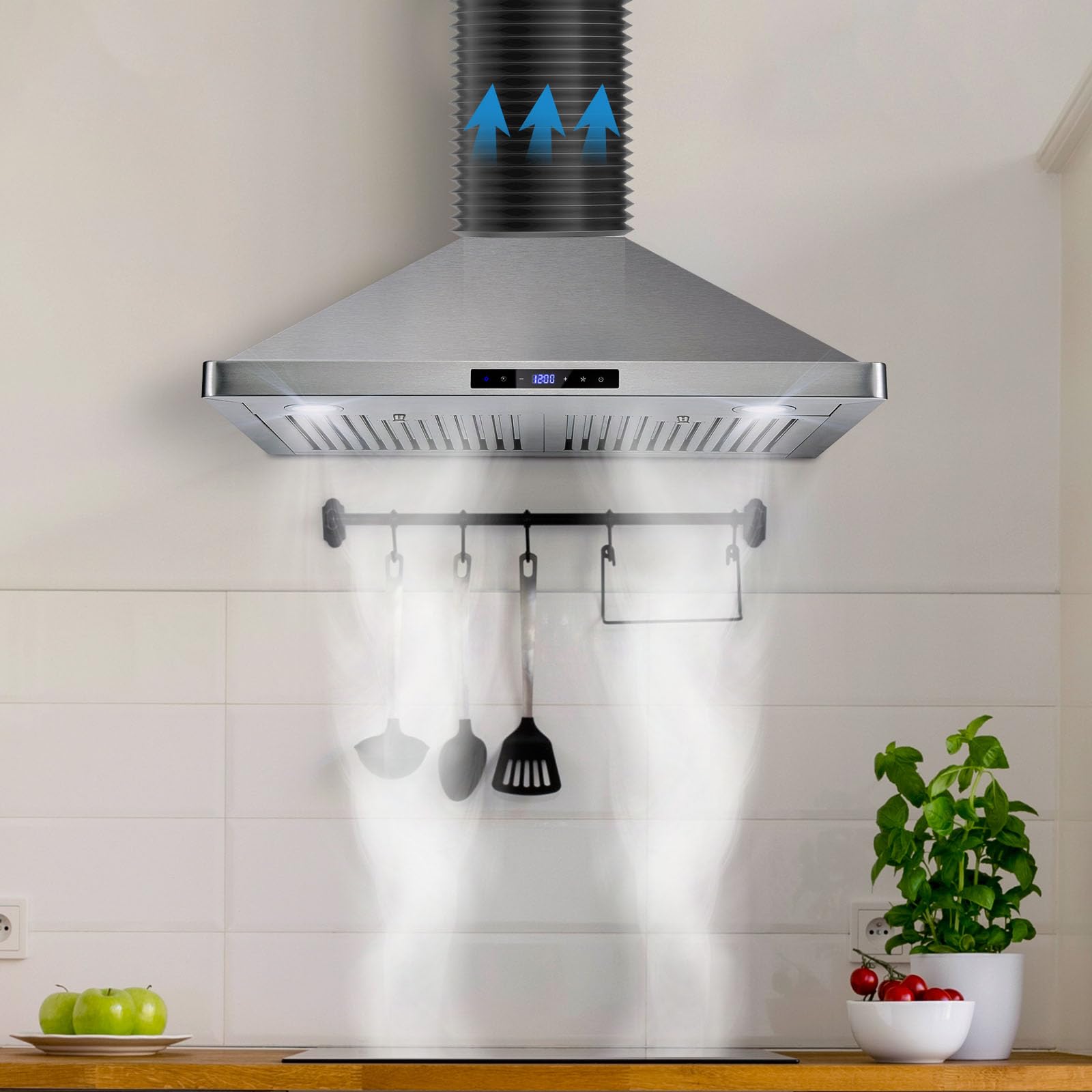 Tubo di Scarico PVC Ø80mm 2,5m Tubo di Ventilazione Flessibile Alluminio | Tubo di Scarico Ventilatore con Nastro in Alluminio 50mm x5m e 2 Fascette Stringitubo per Aria Condizionata Cappa Aspirante