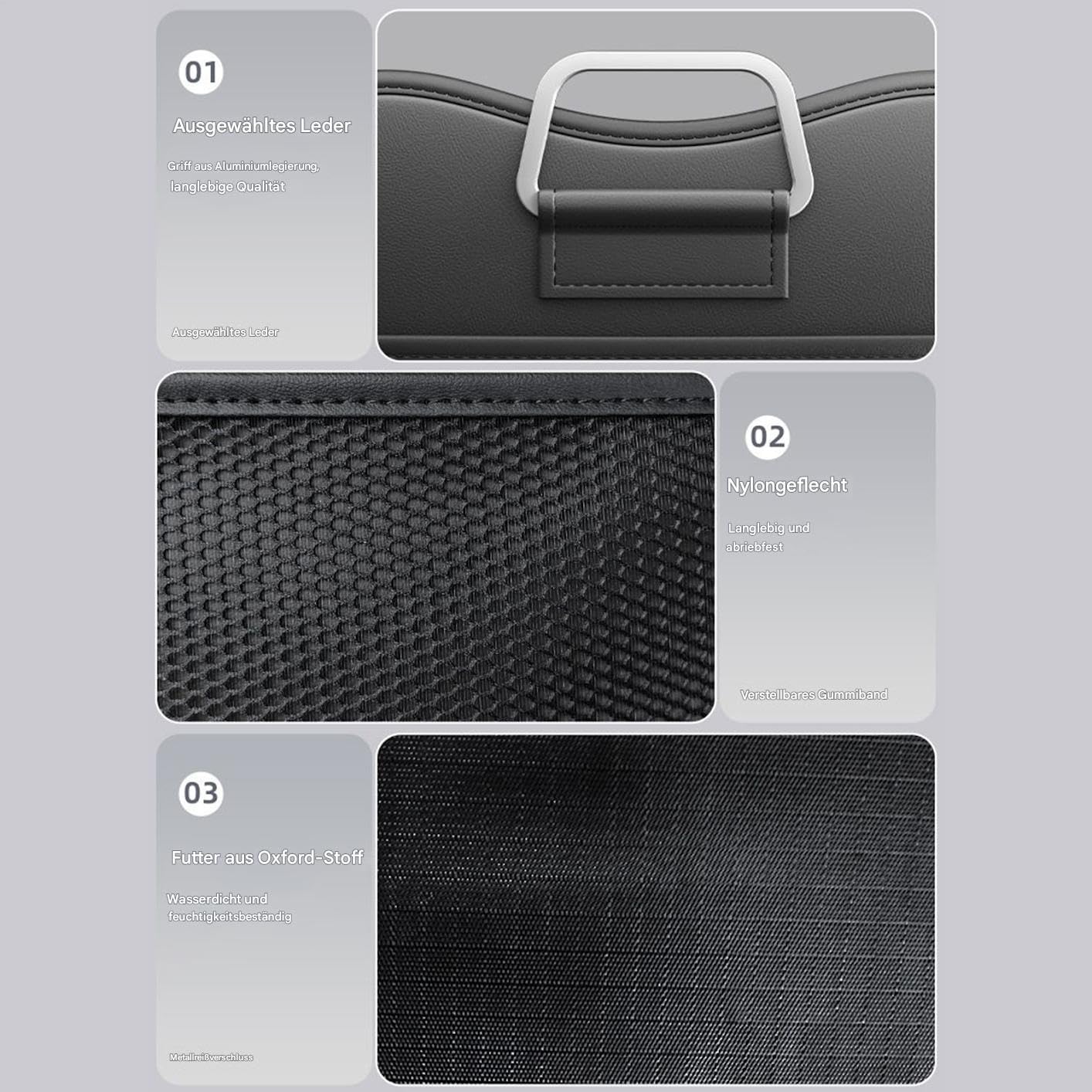 Organizer per bagagliaio, organizer per bagagliaio con coperchio | grande scatola di immagazzinaggio pieghevole, accessorio per veicoli da viaggio, vacanze, sedile posteriore camion