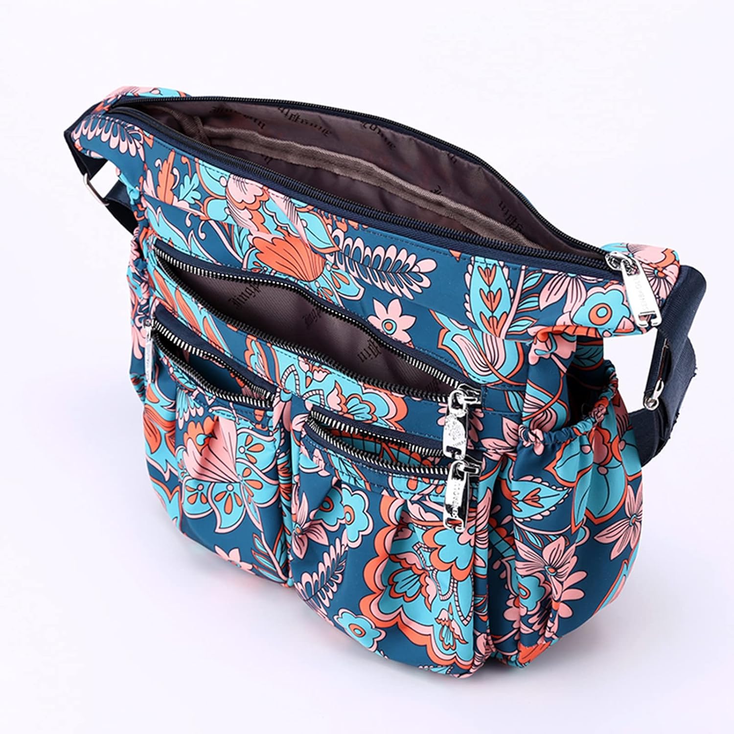 Crossbody Bags for Women Multiple Pockets Shoulder Handbag Casual Nylon Lightweight Purse