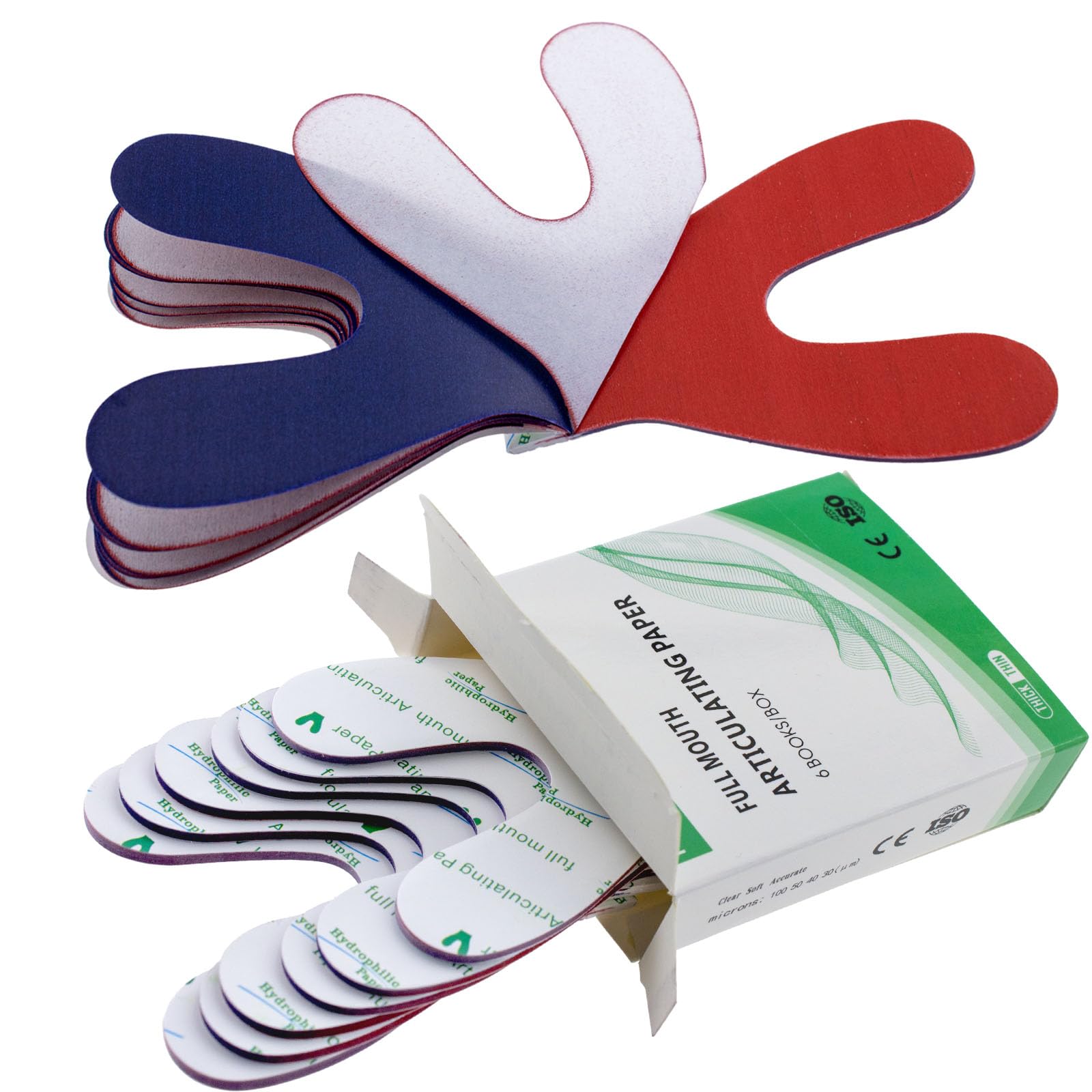 72 Sheets Dental Grade Articulating Papers Horseshoe Type by Omnia ONE | High-Precision Bite Analysis, Durable, Accurate, Ideal for Dental Restorations, Occlusion Testing & Orthodontic Use