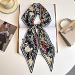 CHUNG Women Satin Head Scarves bandanas Emulation Silk HandBag Hair Ribbons Long Narrow Scarf 57 * 5.5"