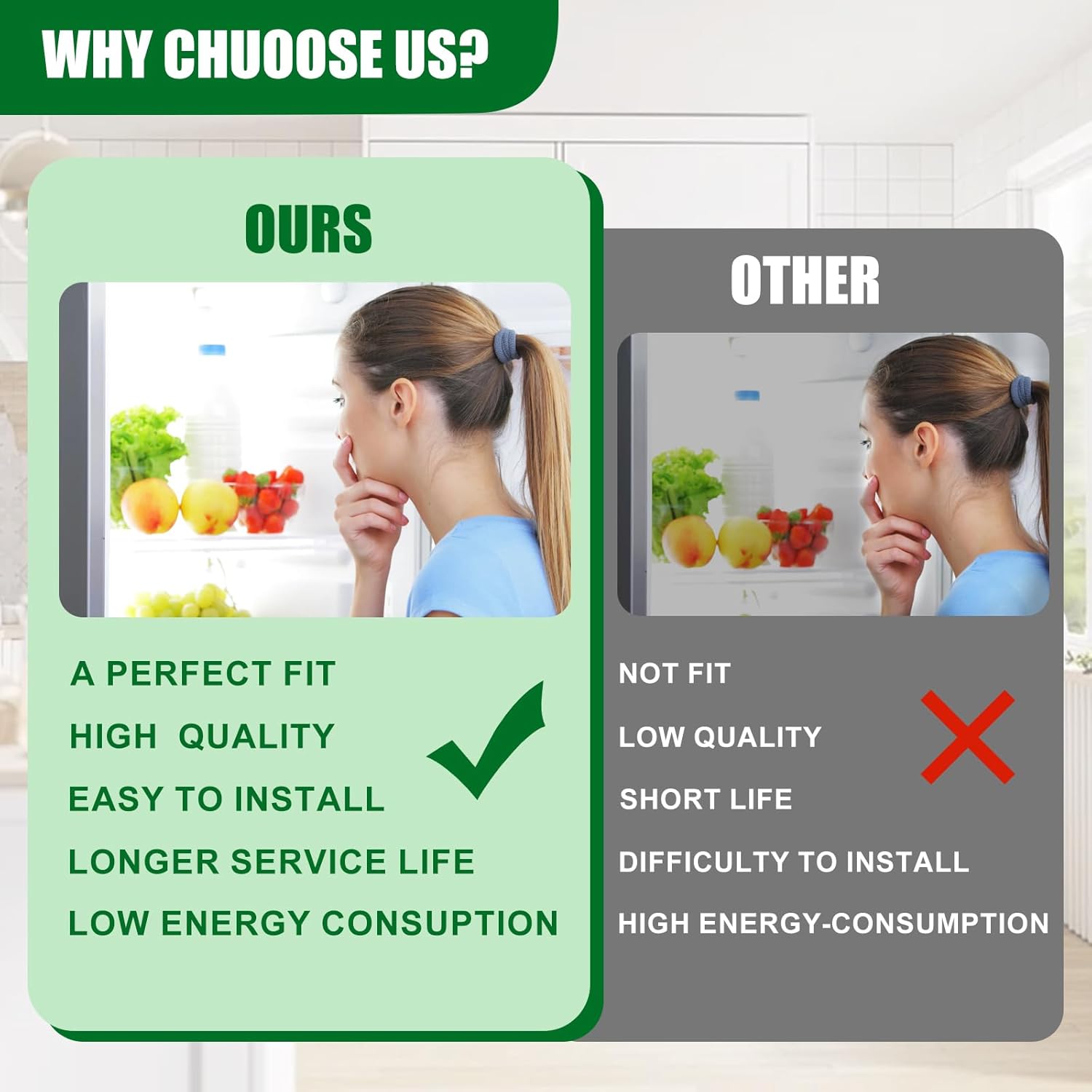 W11527432 Refrigerator Led Light Replacement Fit For Whirlpool Maytag Amana Fridge Light Module Replacement W11101384 W11333374 W11387579 W11042554 WRX735SDHZ02 WRX735SDHZ03 Light