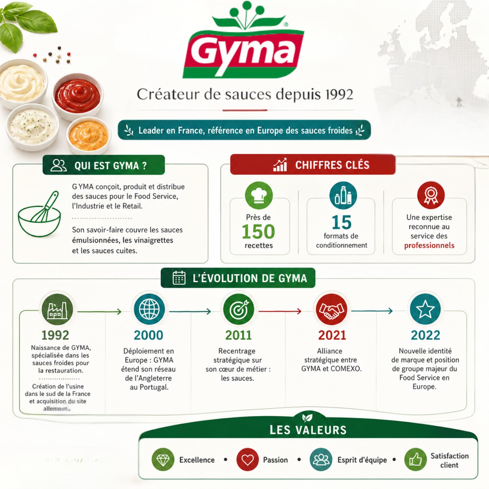 GYMA | 30 sticks de sauce Salade | Doses individuelles de 10 ml | Idéal pour Particuliers et Professionnels de la restauration et de l'hôtellerie