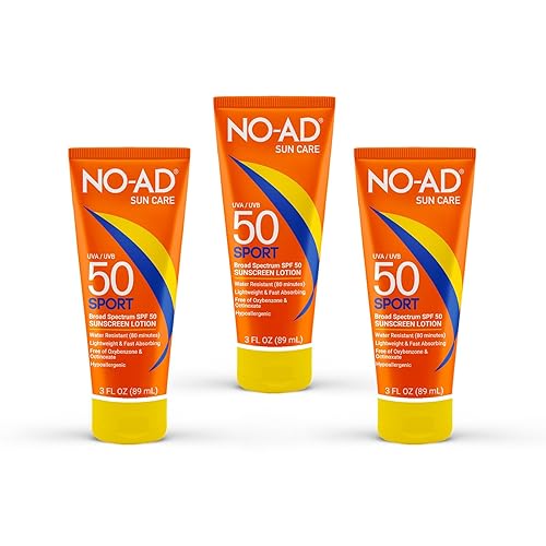 NO-AD SPF 50 SPORT Loción de protección solar  Hipoalergénico  Protección UVAUVB de amplio espectro  Resistente al agua  Sin octinoxato ni