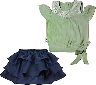 Baby Shoora Girls Sleeveless Blouse&Skirt Set of 2 Pieces