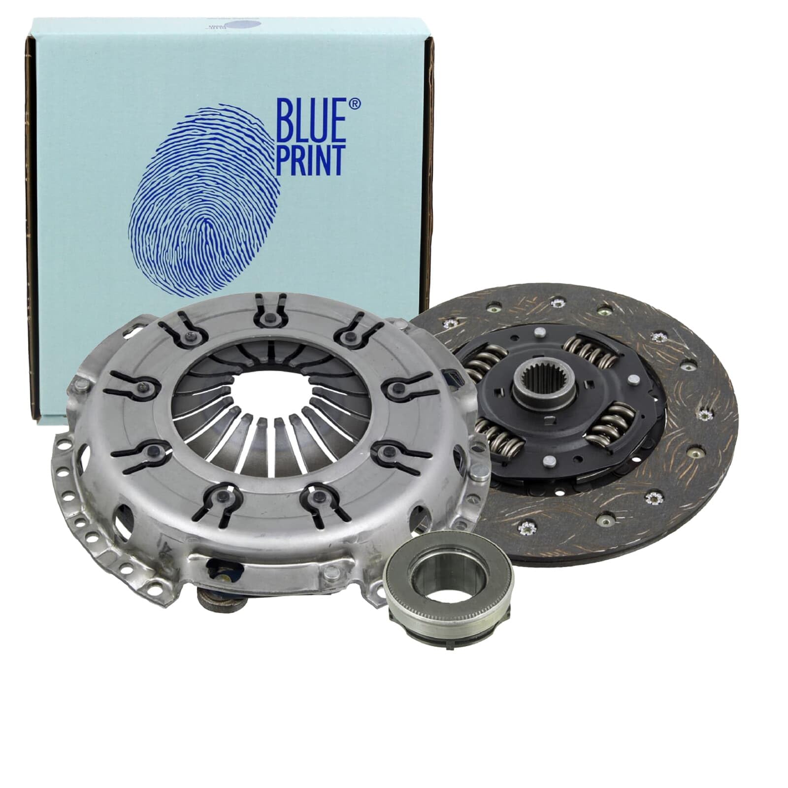 Clutch Kit 3pc (Cover+Plate+Releaser) fits AUDI 100 C3 1.8 85 to 90 Blue Print