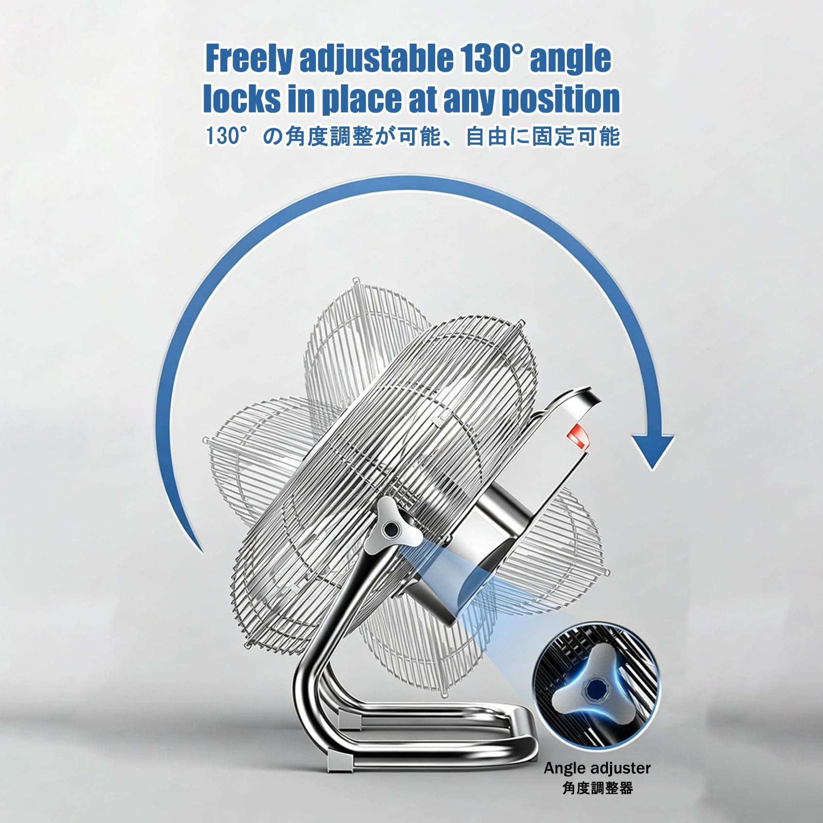 Ventilador Industrial, Ventilador Grande, Cuenta con Cuatro Ajustes de Velocidad Del Viento y Un áNgulo de InclinacióN Ajustable; Adecuado para Uso DoméStico.