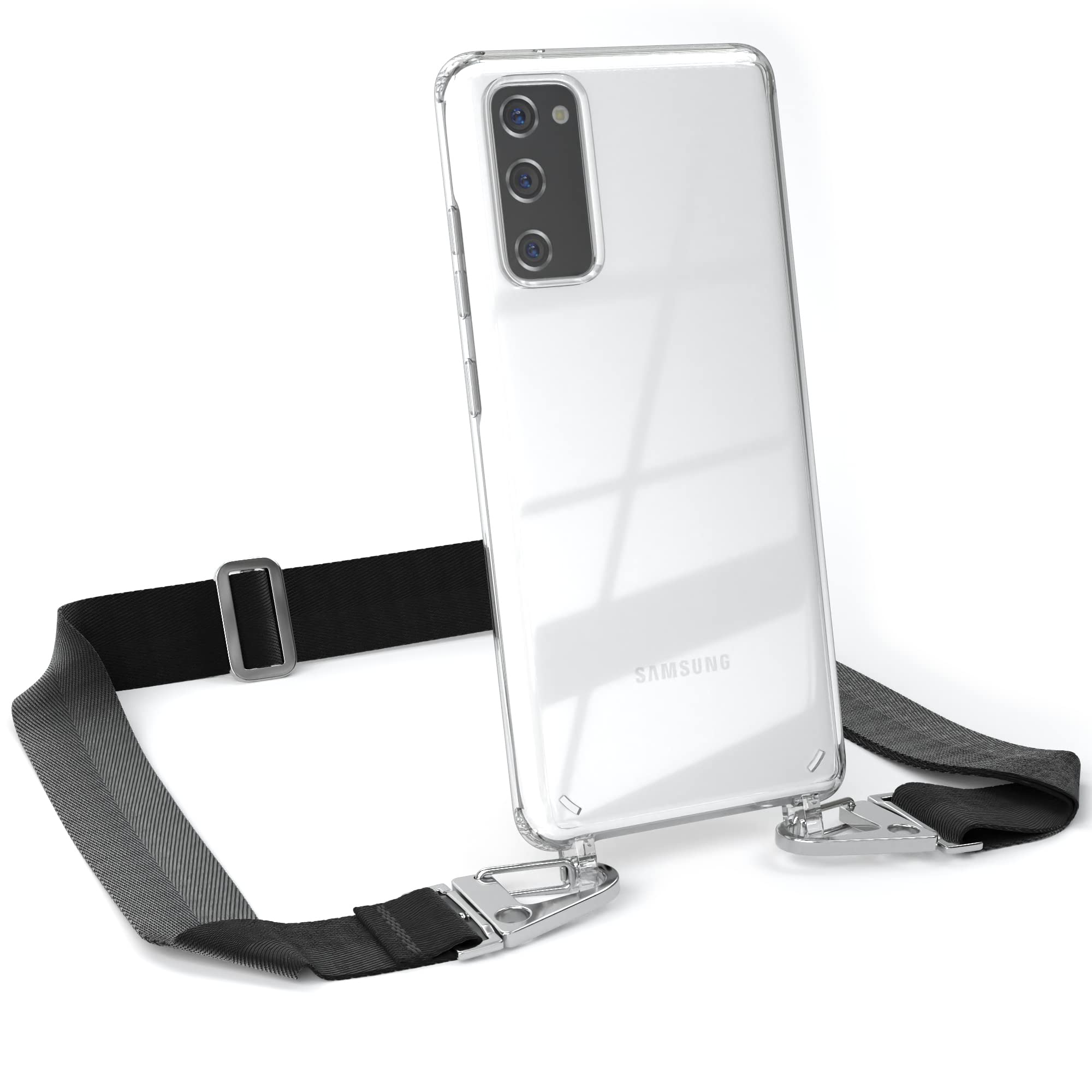 MyGadget Cover Per Samsung Galaxy S20 Plus - Custodia Con Corda - Case Con Cordino Trasparente Antiurto Con Laccio | Tracolla - Practical Stylish - Bordeaux