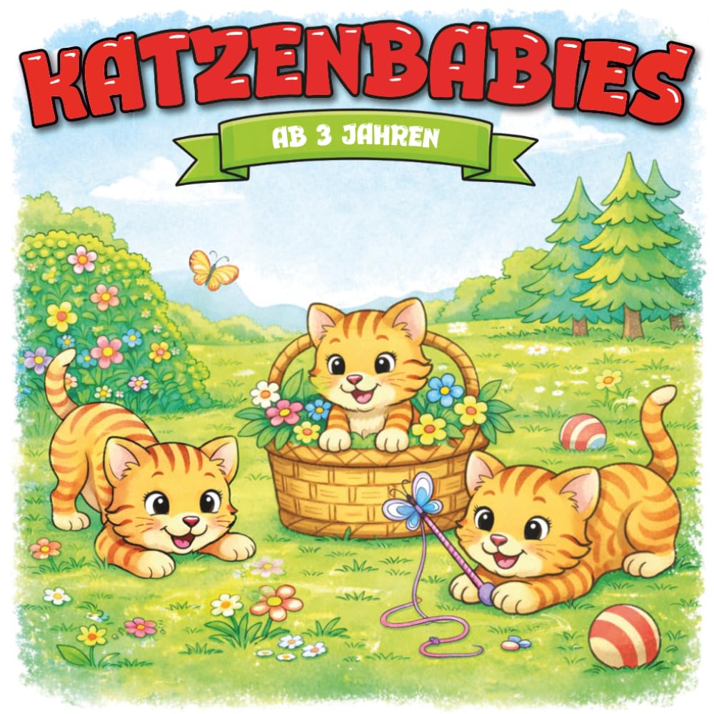 Kindermalbuch Katzenbabies: ab 3 Jahren: Ein tolles Malbuch mit süßen Katzenbabies beim Herumtollen und Spielen - für Kinder von 3 bis 6 Jahren
