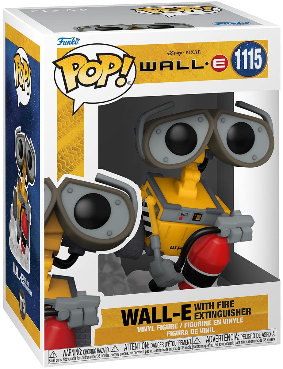 Disney WALL-E Funko POP Vinyl Figure | WALL-E w/ Fire Extinguisher, White, One Size