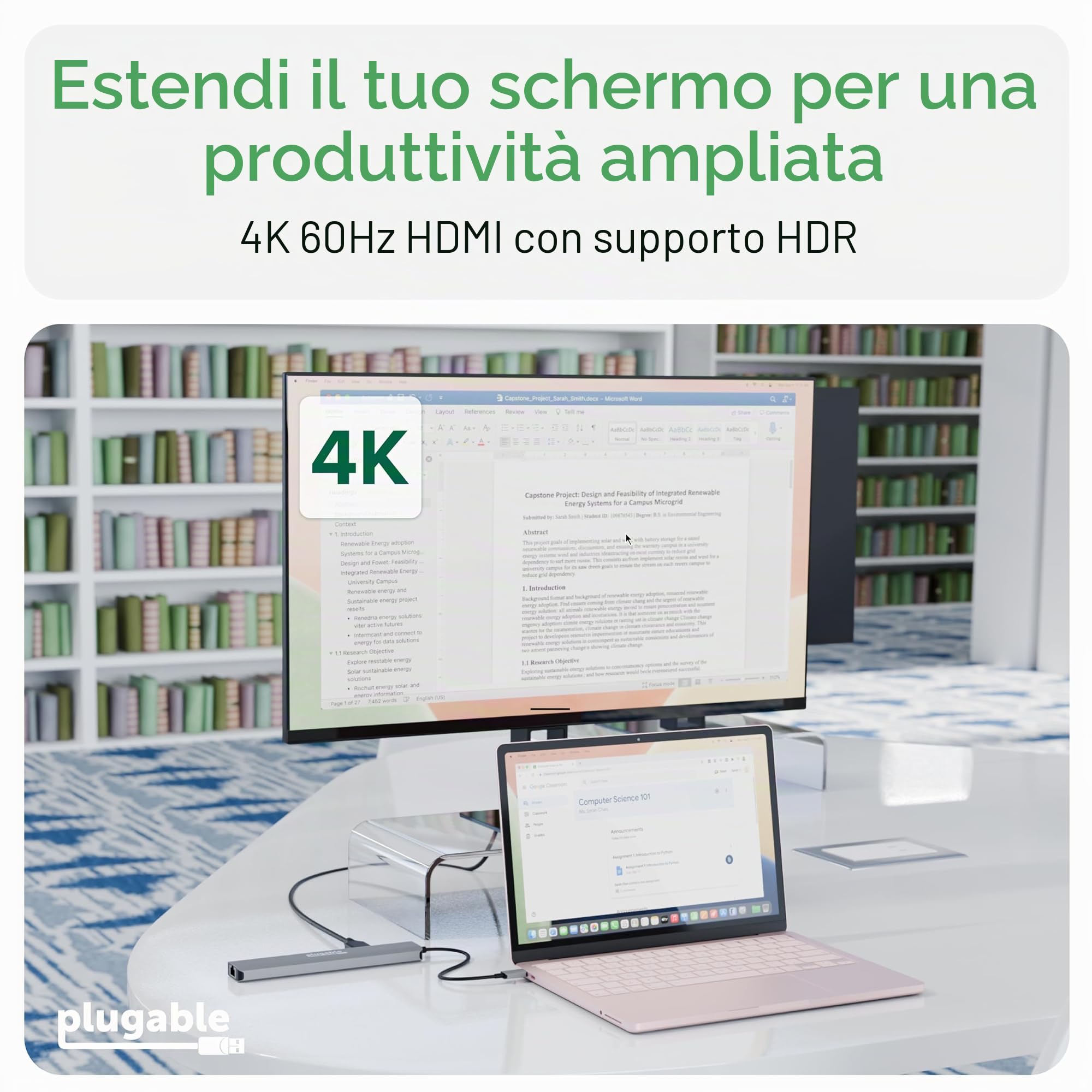Plugable Hub USB-C 9 in 1 con alimentazione da 140 W