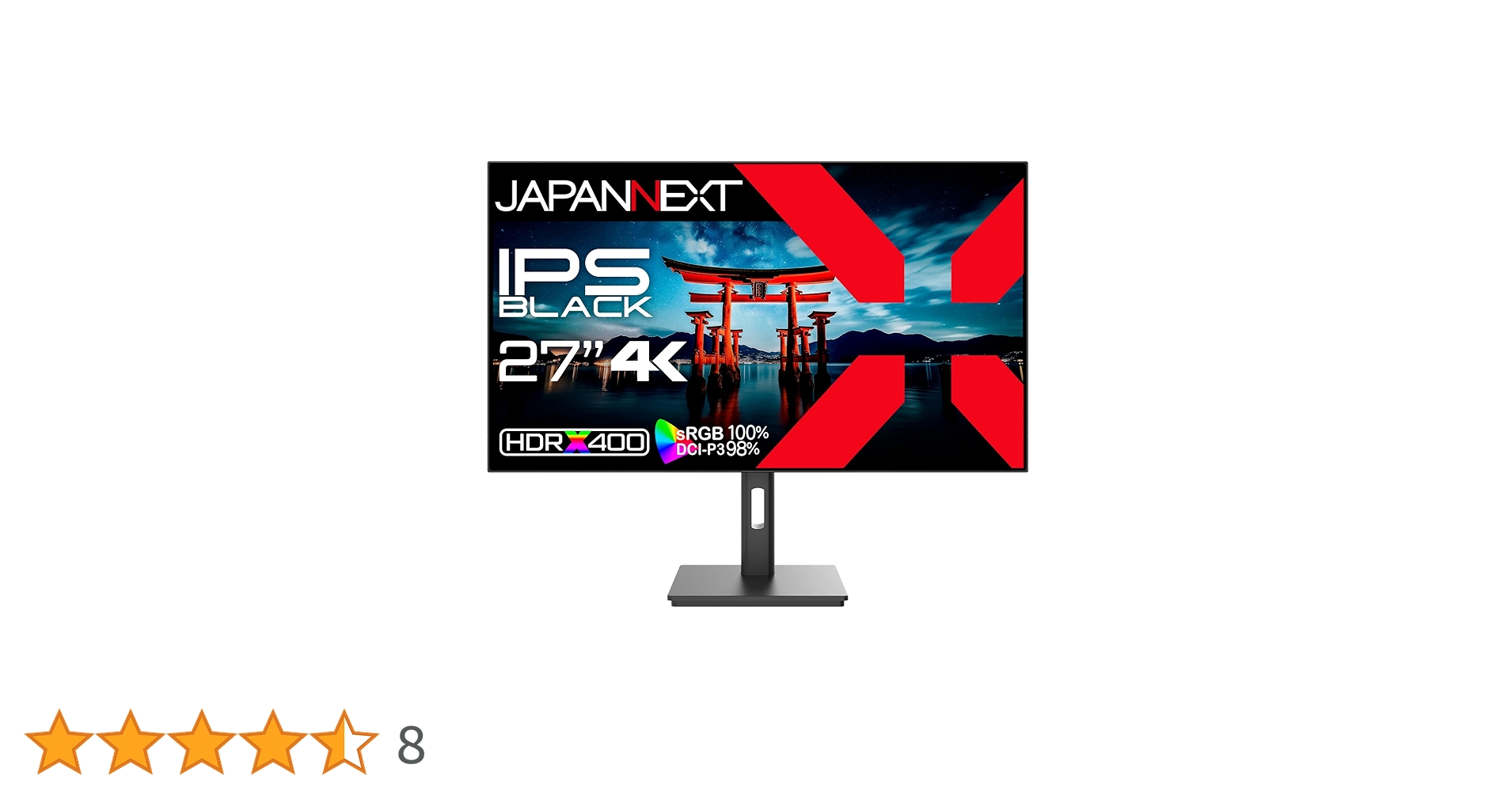 (更に値下げ)JAPANNEXT 27インチ4Kモニター JAPANNEXT 27インチ IPS BLACKパネル搭載 4K(3840x2160)解像度