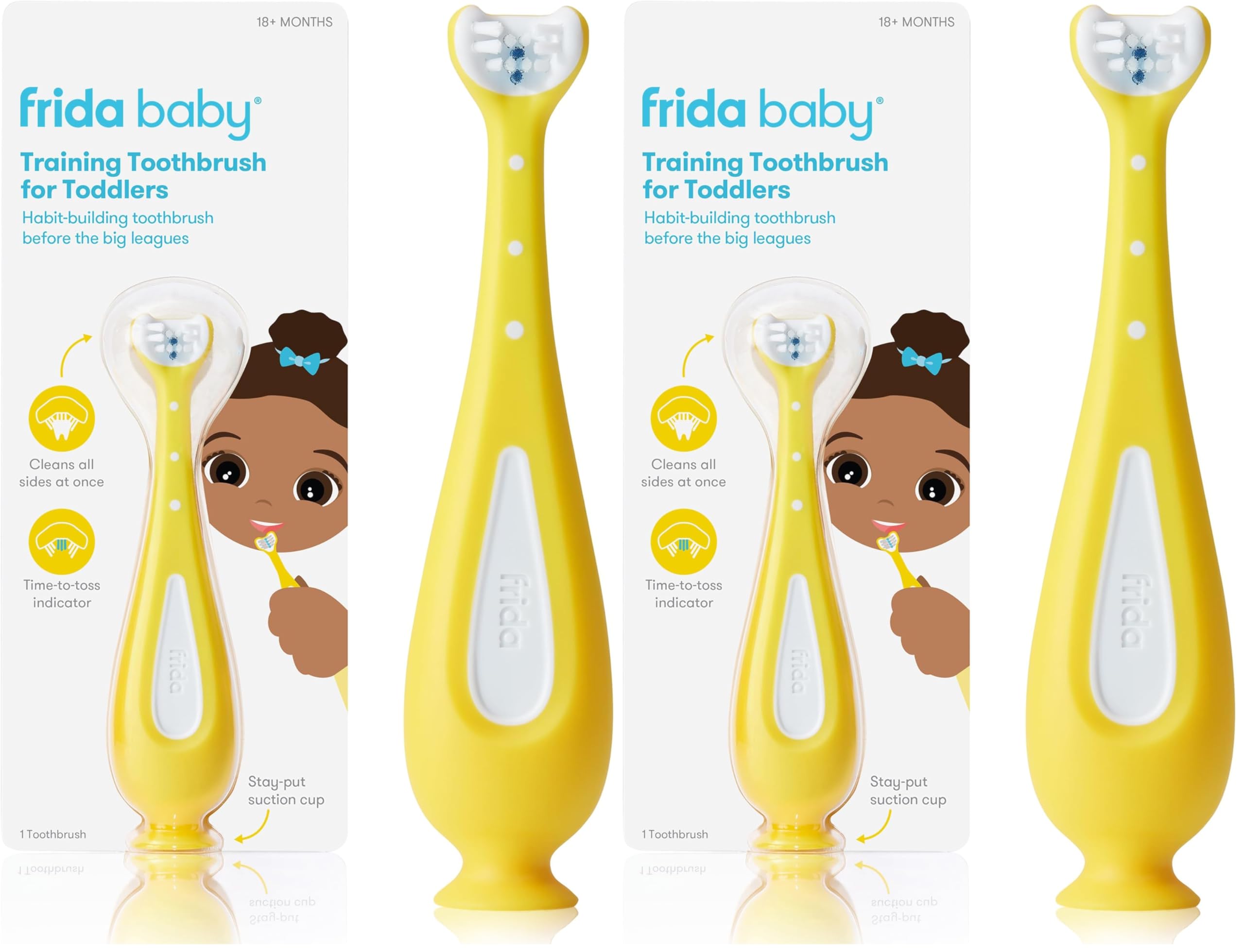 Frida Baby Training Toothbrush for Toddlers (Pack of 2)