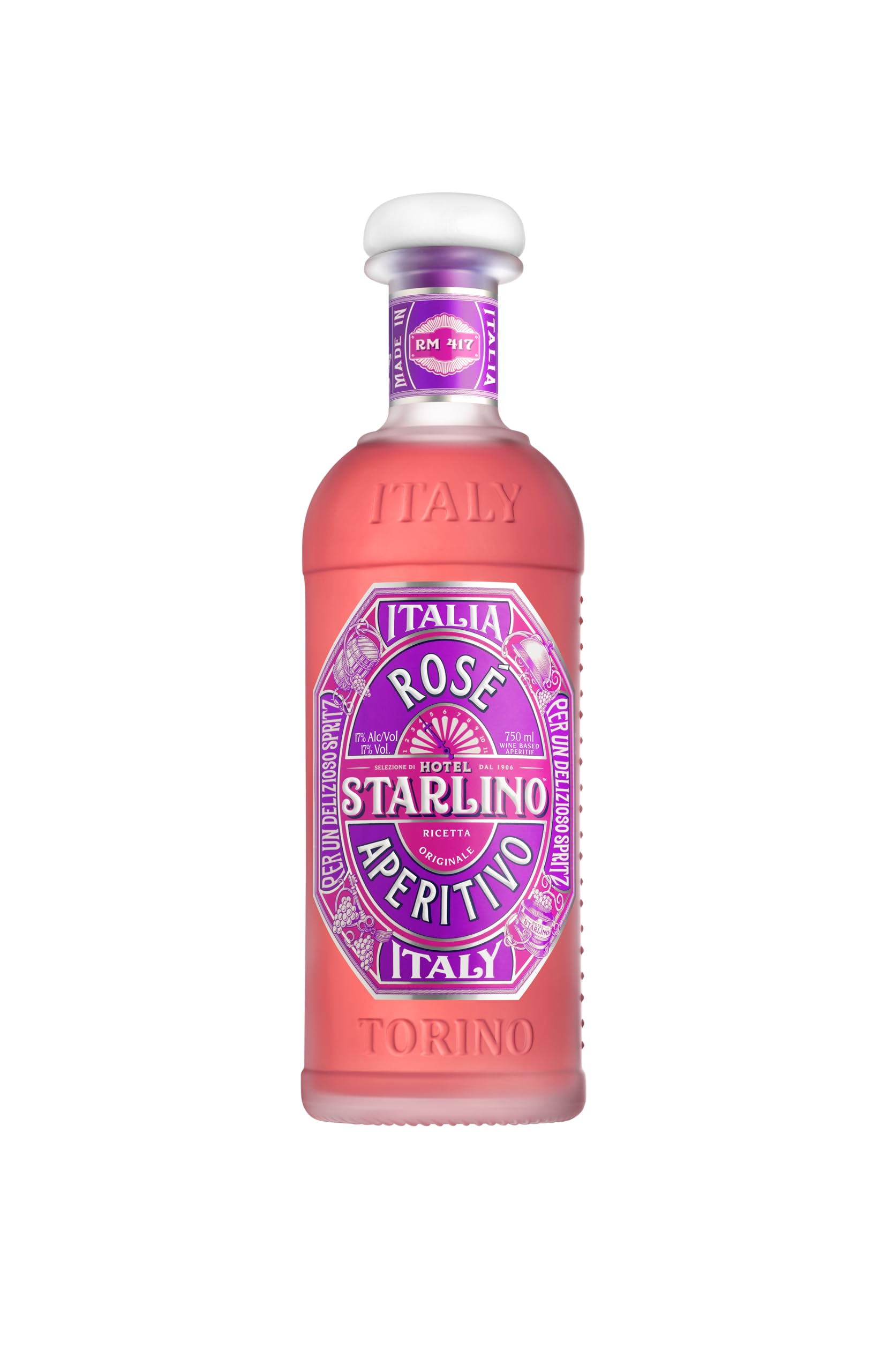 Hotel Starlino Rosé Aperitivo 17% Vol Alkohol - fruchtiger italienischer Wein Aperitif aus sonnengereiften Pink Grapefruits - für den perfekten Spritz Drink oder Cocktail (1 x 0,75l Flasche)