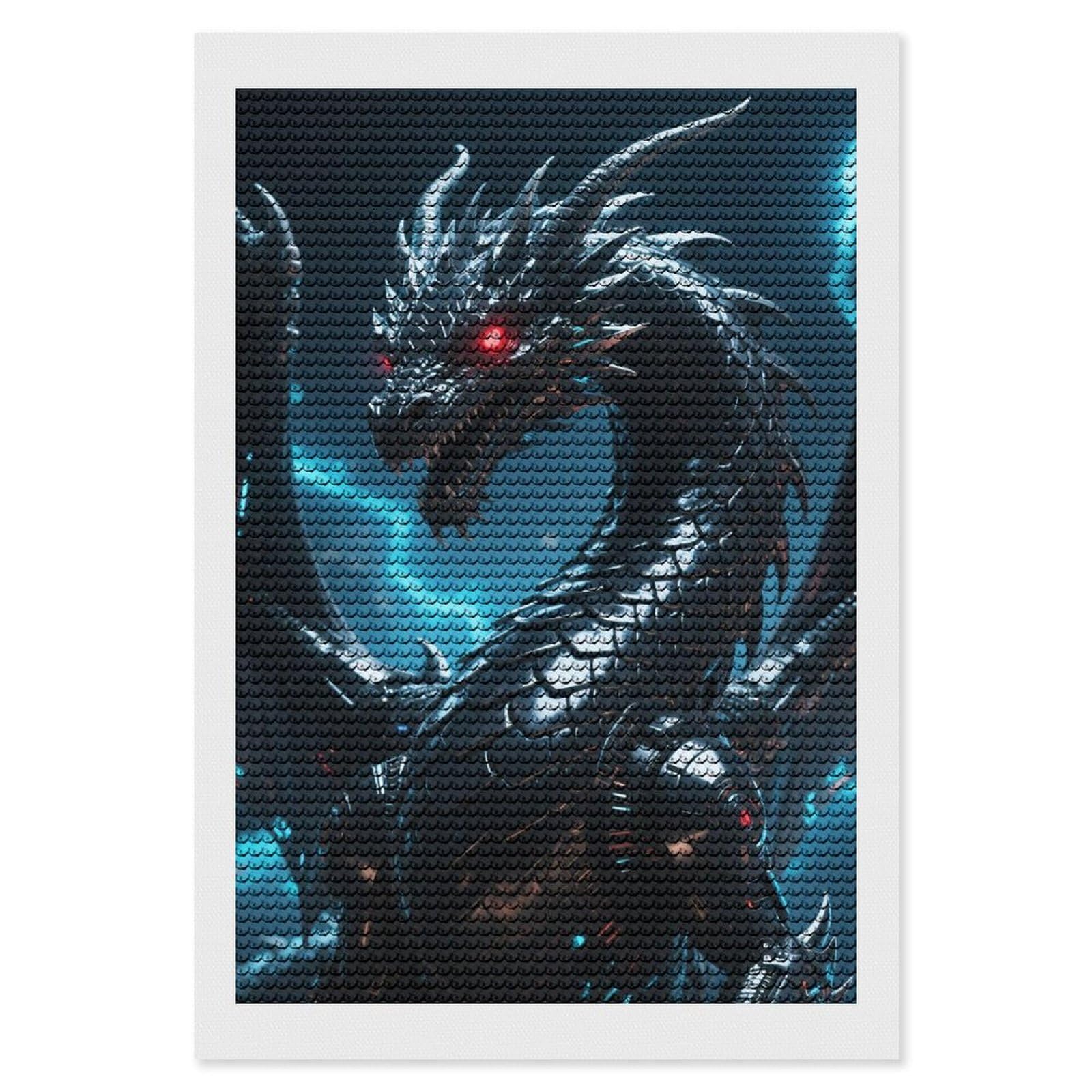 DWVTSLH Dragon Diamond Painting Kits for Adults, Personalized Diamond Photo Art Full Drill, DIY 5D Diamond Art Painting Kits for Beginners, Home Wall Decor 8"x12"
