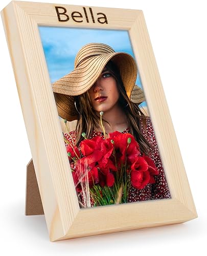 Personalized Passion Marcos de fotos de madera de 6 x 8 pulgadas, marcos de fotos vintage de madera clara, exhibición de fotos de madera rústica