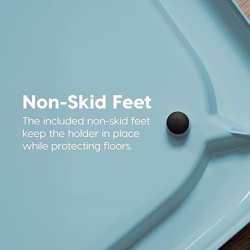 Miniatura 7 de IRIS USA - Soporte mediano para tapete sanitario para mascotas, con pestillos seguros, patas de goma antideslizantes y acabado pulido, anti-fugas,