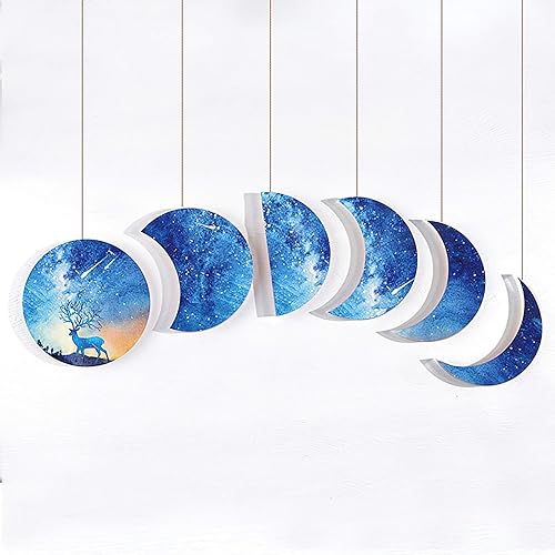 Miniatura 3 de Moldes de silicona de resina epoxi de fase lunar para colgar en la pared, posavasos, llavero, fundición de joyas, decoración bohemia del hogar, con