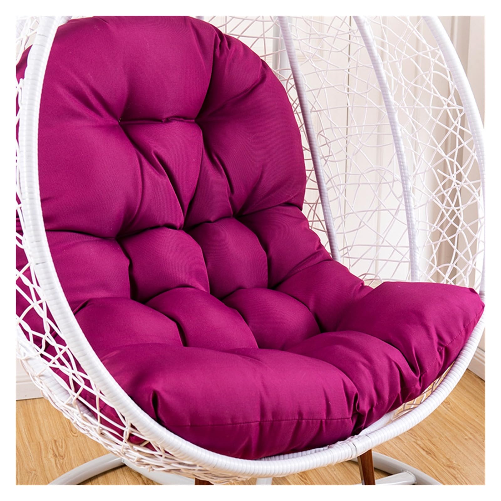 Meiiron Egg Chair Cushion, PP Cotton Filling Swing Hanging Chair Cushion with Zipper Seat Cushions for Garden Outdoor Indoor Patio(Purple)