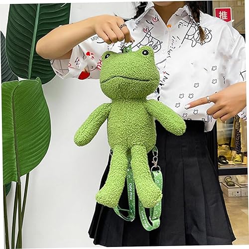 Miniatura 5 de SHERCHPRY mochila linda mochila 'mochilas lindo bolso de forma de rana bolsa de hombro de rana de felpa bolsa de mochila de felpa Bolsos de hombro