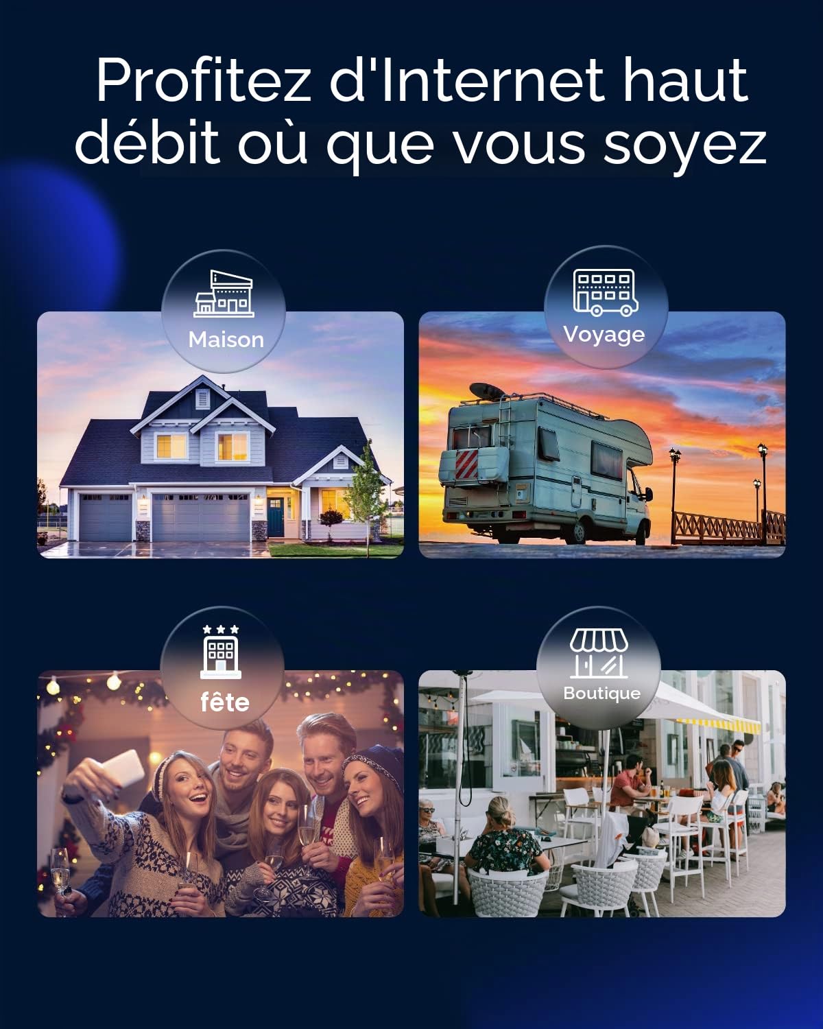 Cudy Routeur 4G LTE Cat 18 WiFi 6, jusqu'à 1,2 Gbps 4G LTE Modem 4 x 4 MIMO, AX1800 WiFi 6, OpenVPN, Wireguard, Zerotier, Cloudflare, IPv6, antennes Mobiles Amovibles, Double SIM
