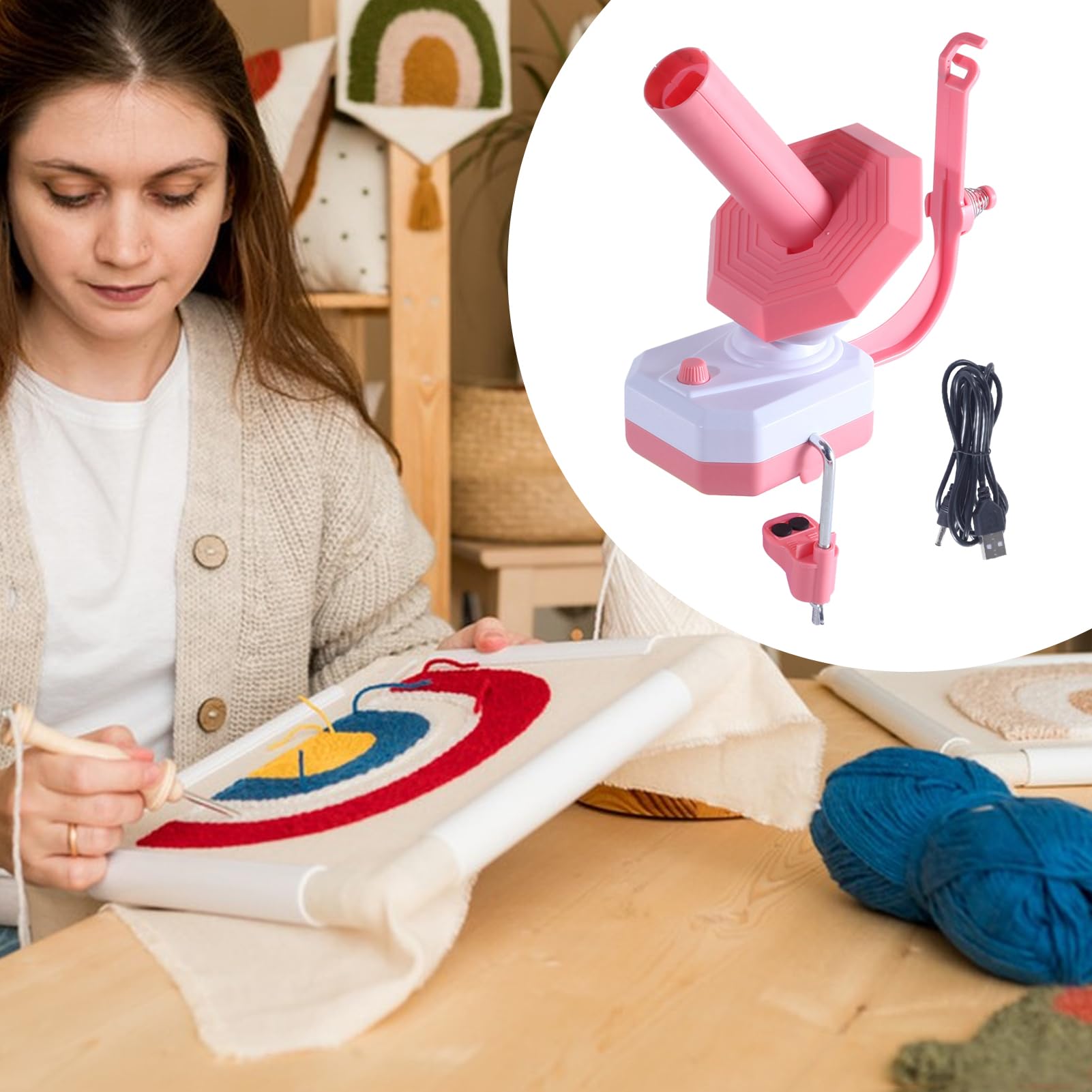 Yarn Winder - Electric String Winder | Avvolging A Di Tessitura Regolabile, Avvolgitore Automatico Per L'uncinetto, Maglieria, Cucito