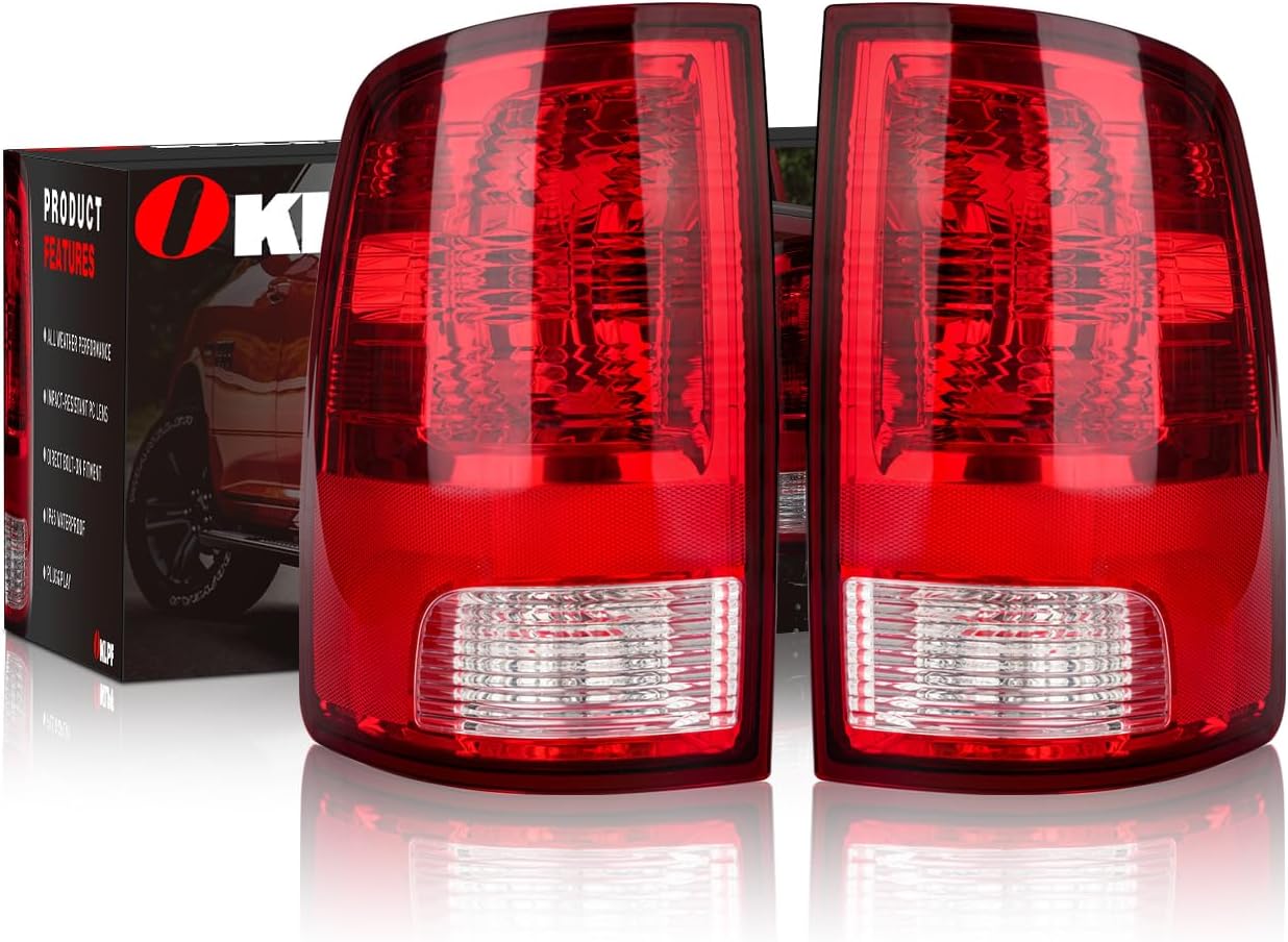 ACANII - For [Factory Incandescent Model] 2009-2018 Dodge Ram 1500 2500 3500 Tail Lights Brake Lamp Assembly Left Right In | Whizz Tail Light Assemblies