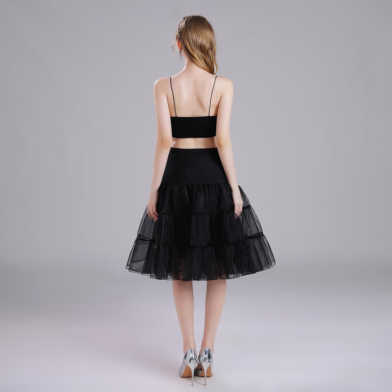 Women's 50s Vintage Petticoat Half Slip Tutu Underskirt 25.59" Crinoline Rockabilly - Image 7