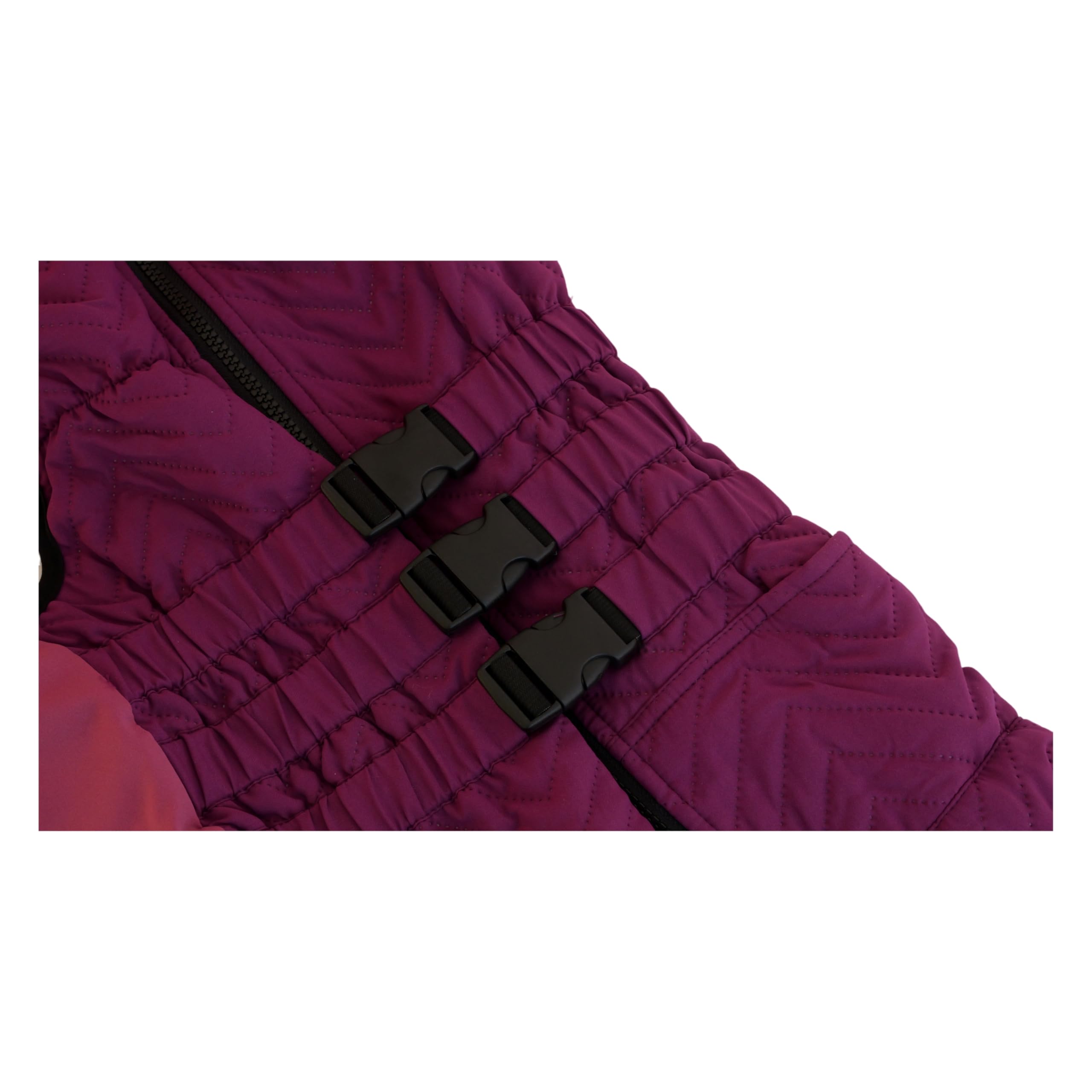 Chaleco cálido para perro, doble capa, 4 patas cubiertas, resistente al viento, impermeable, reflectante, morado, XS - L