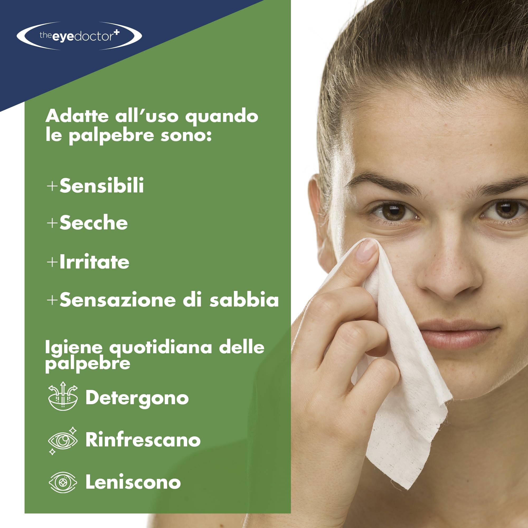 The Eye Doctor Salviette Per Palpebre All'albero Del Tè - 200 Salviette Monouso All'Albero Del Tè - Adatte Per Occhi Sensibili, Occhi Secchi, Blefarite, MGD E Demodex - Biodegradabili