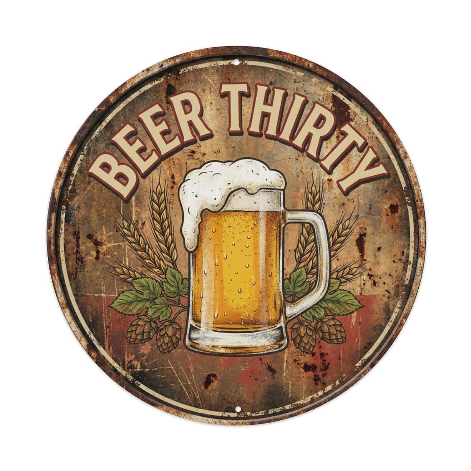 Fyrn Style Metal Tin Sign Vintage Beer Breweriana Beer Thirty Retro Bar For Pub