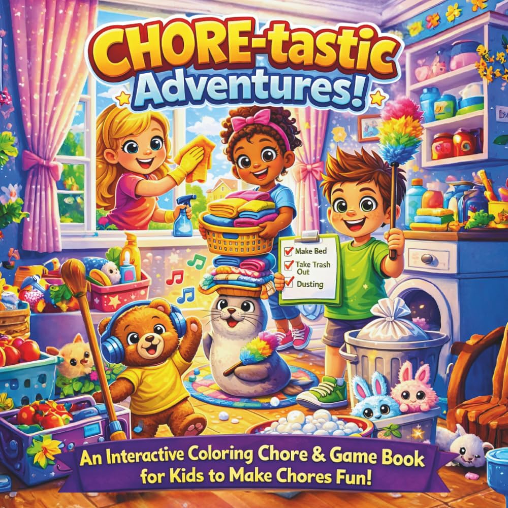 Choretastic Advenures!: An Interactive Coloring Chore & Game Book For Kids to Make Chores Fun!