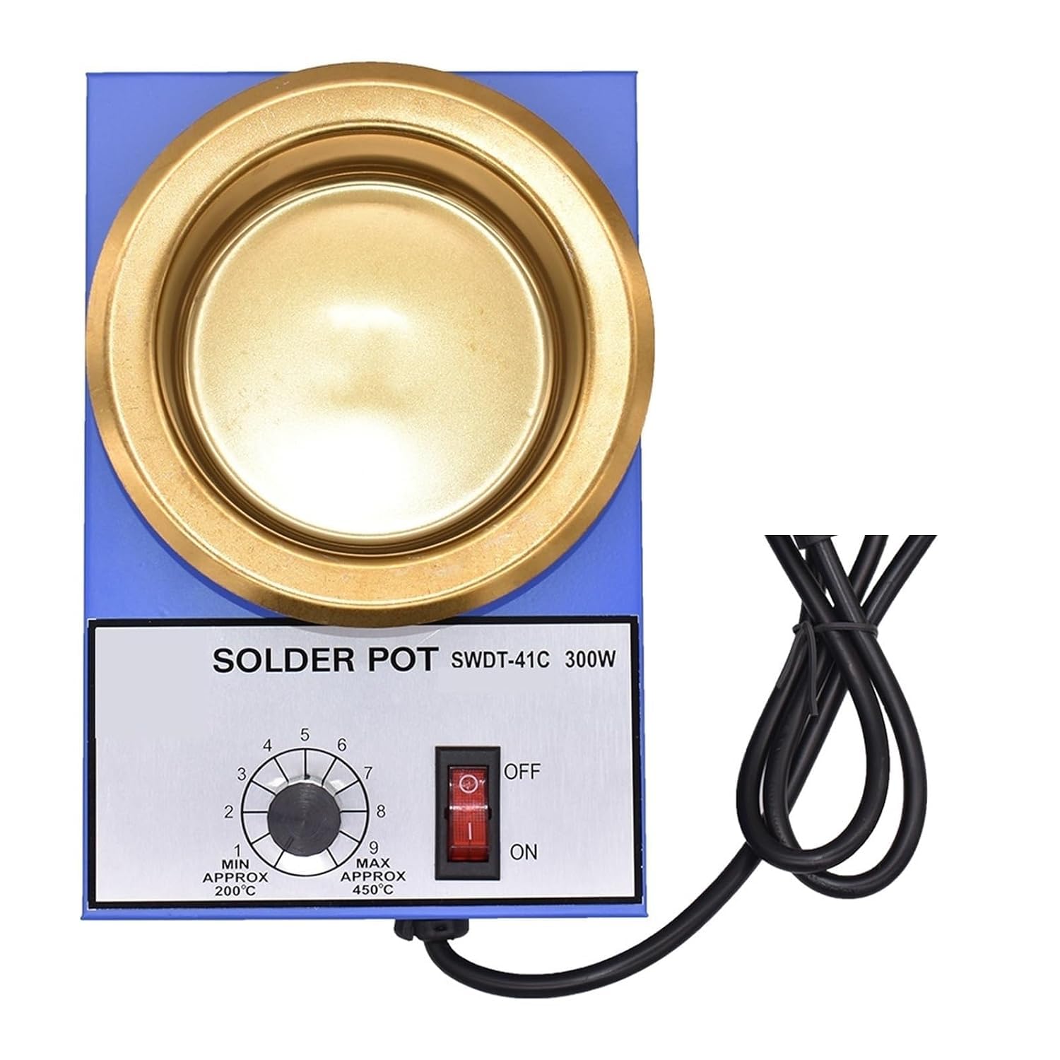 Pentola per Saldatura 41C, Bagno Stagno 300W Professionale in Acciaio Inossidabile, capacità 1500g per Stagnatura e Saldatura Elettronica di PCB, SMD, Fili e Progetti DIY,150w