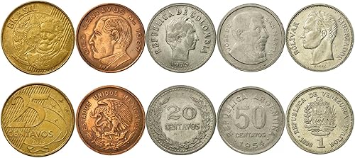 Vista 15 de Colección de 5 Monedas Líderes Militares de América Latina Héroes Nacionales Libertadores Ejército Comandantes Independencia