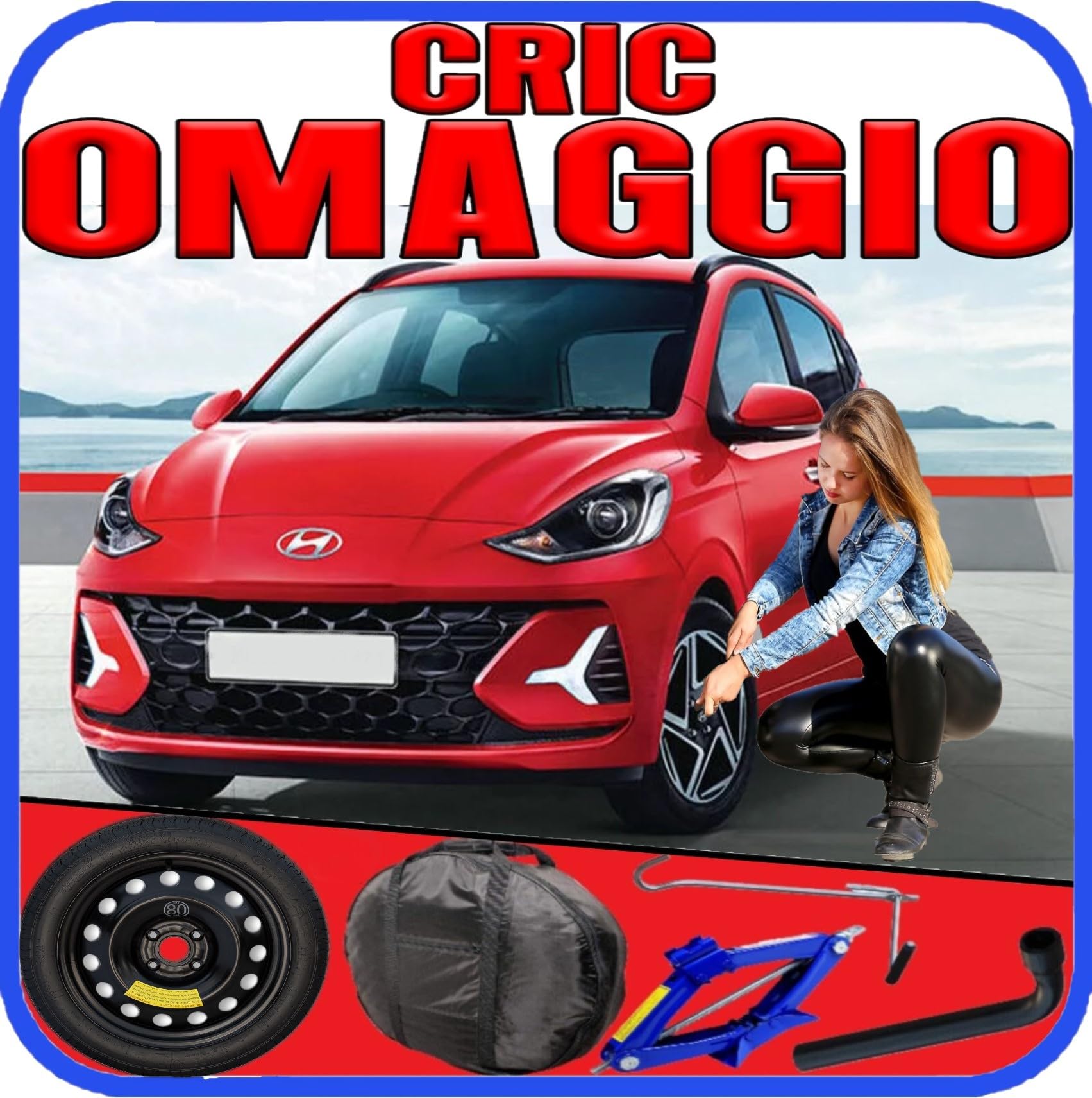 Generico Ruotino Di Scorta Per Hyundai I10 (III, AC3) 4 Fori 115/70 R16 2019-2024