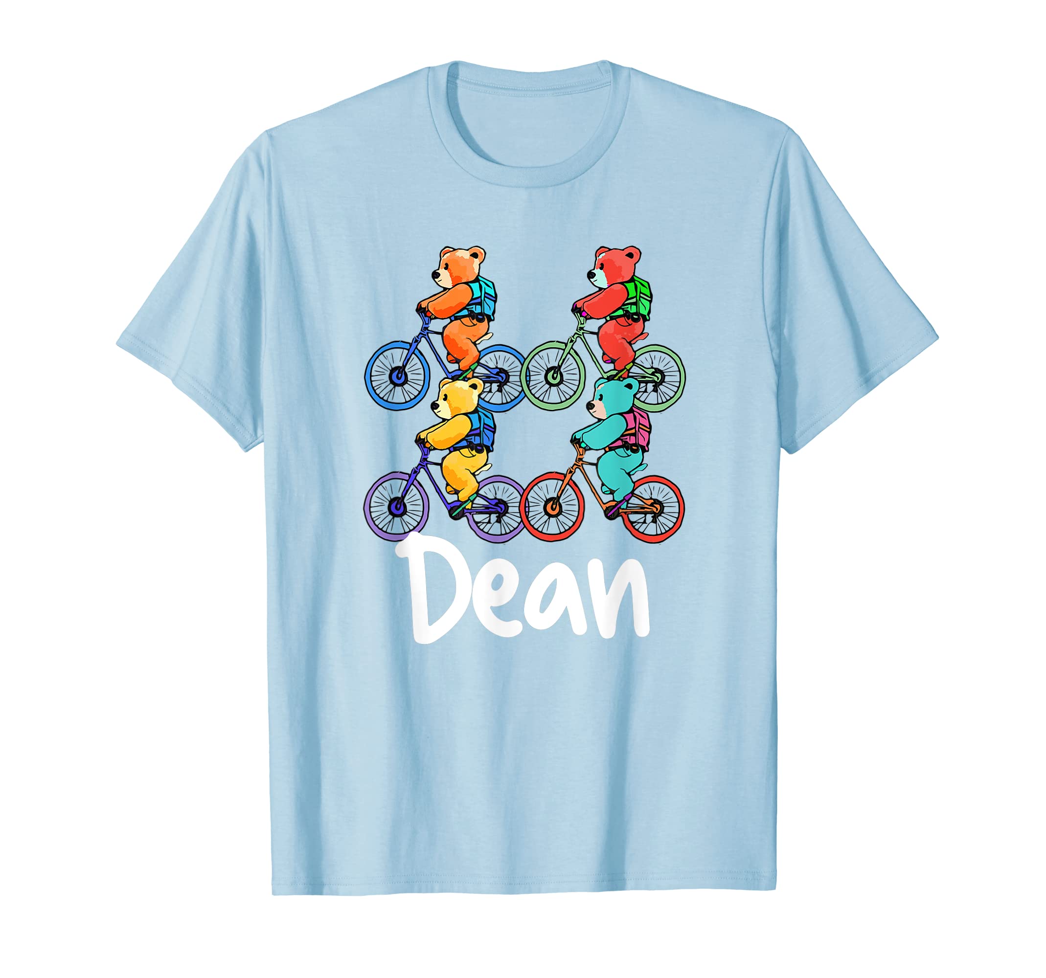 Dean Cute Teddy Bears And Bikes Bicycle Design T-Shirt
