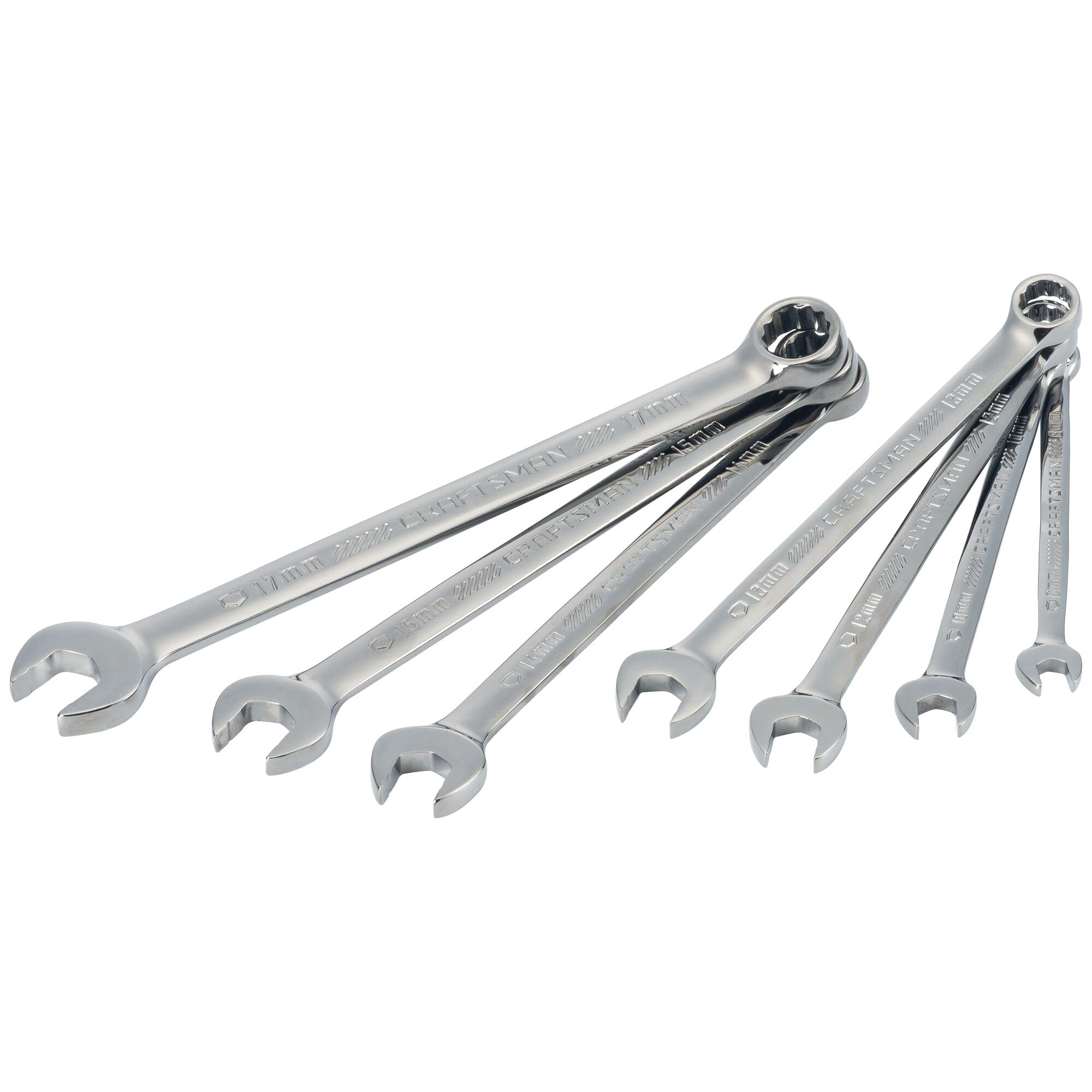 Craftsman Metryczny zestaw kluczy z długim panelem, 7-częściowy (CMMT87011)