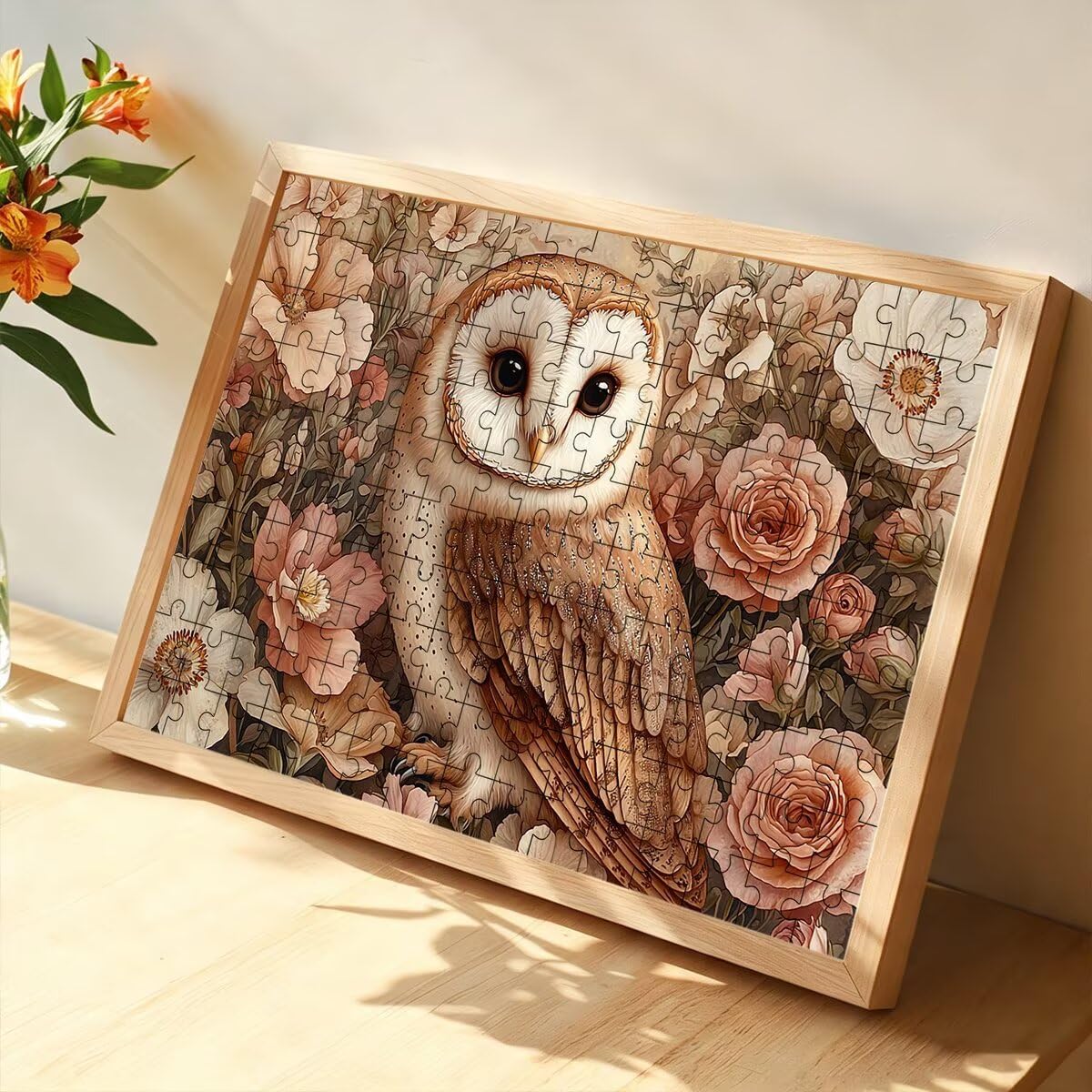 Puzzle 1500 sztuk, Puzzle kwiat, drewniane puzzle 87x57cm -1506