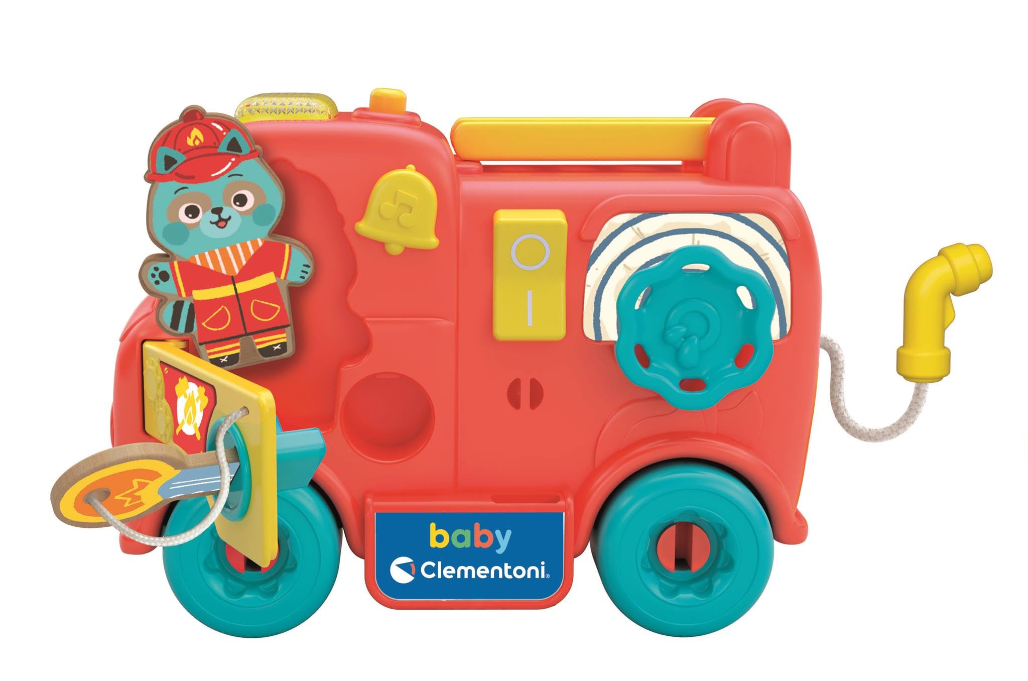 Clementoni Montessori Baby Fire Truck Activity Centre, Red, Small - Image 4
