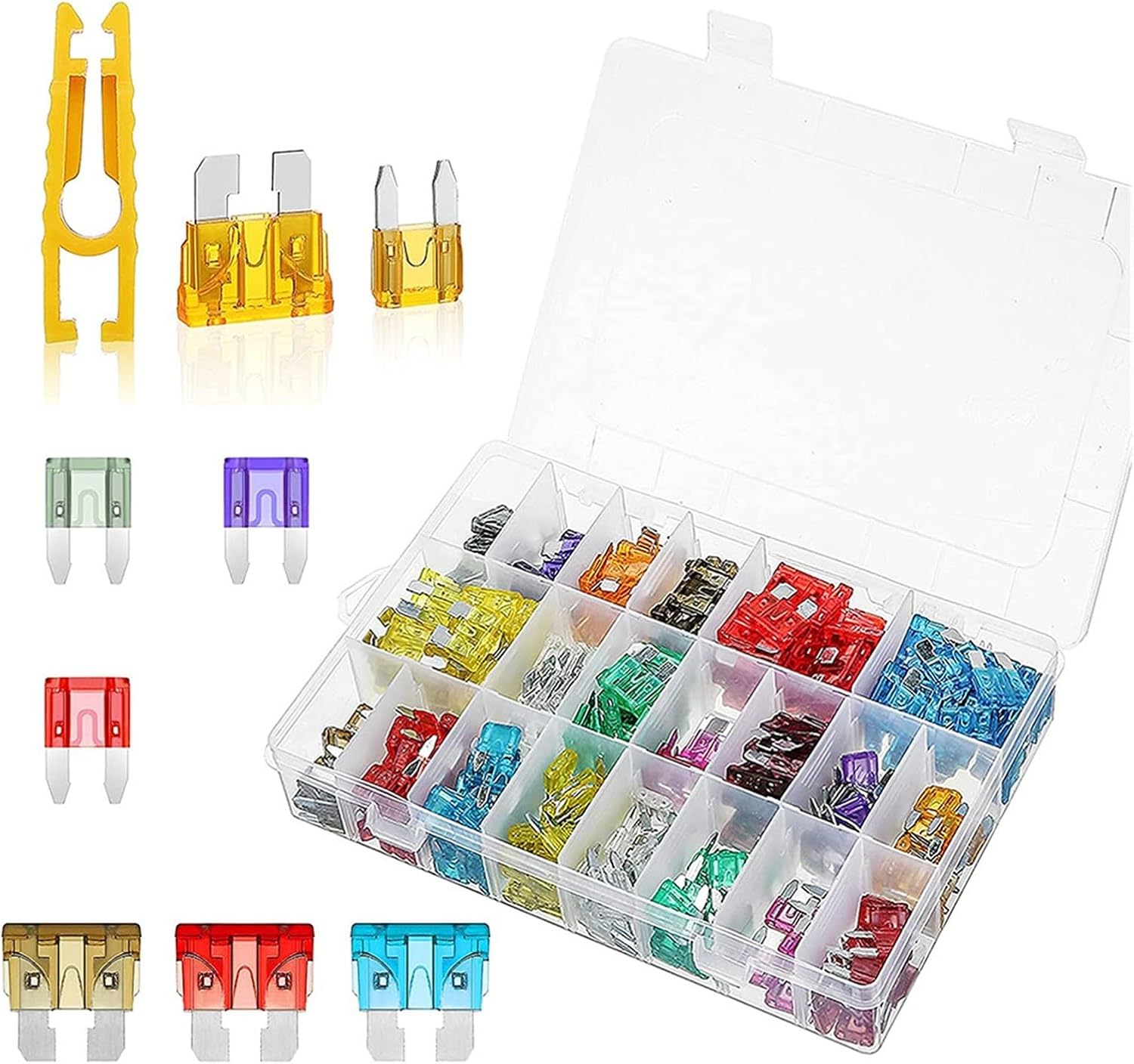 300pcs boxed car fuse blade fuse piece small and medium zinc/aluminum piece insert fuse piece(220pcs(183g))