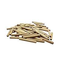 Vista 77 de 3/8" x 2" - Paquete de 500 pasadores de madera - Secados al horno, estriados y biselados (3/8" x 2", 500 unidades)