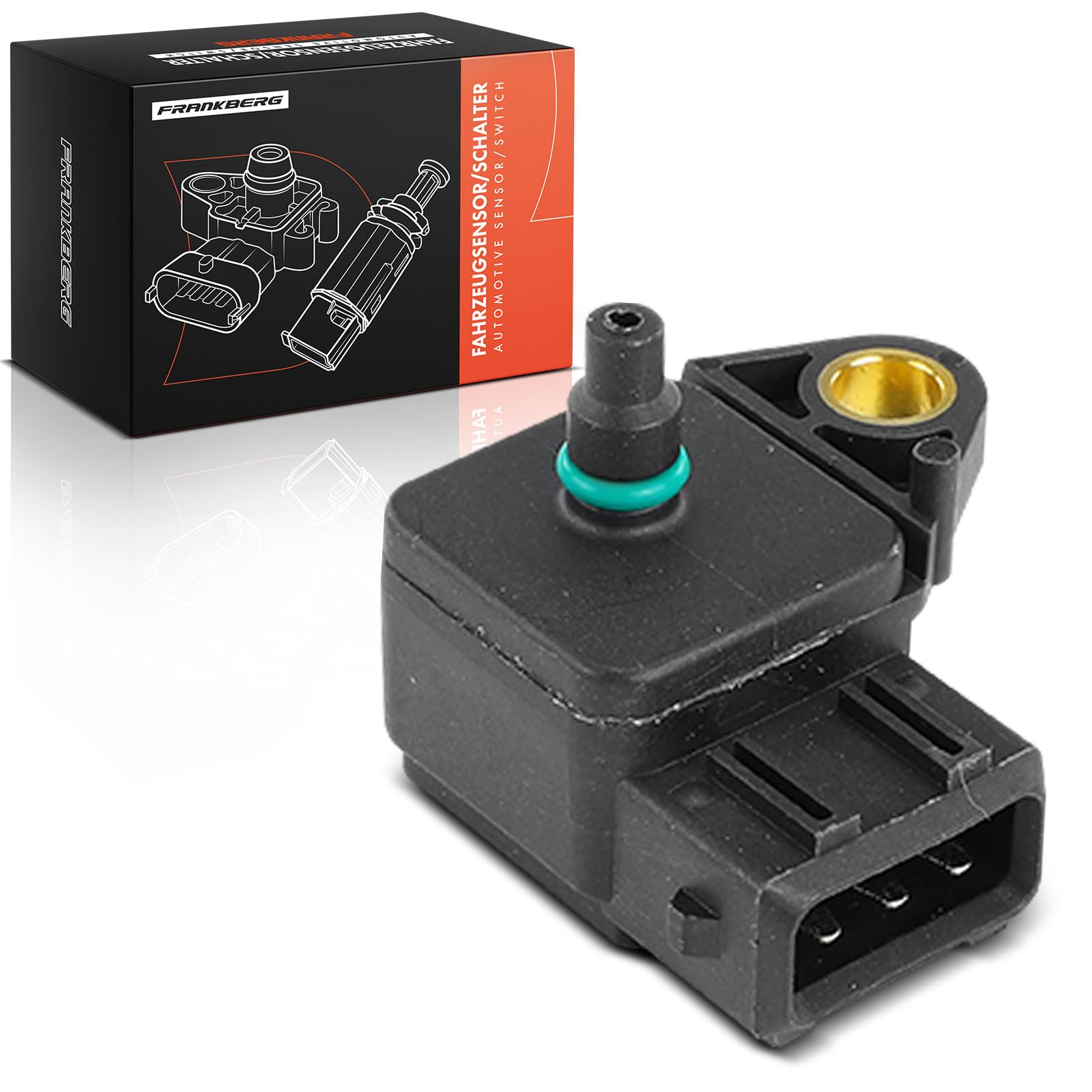 Frankberg Capteur de pression du collecteur d'admission 3148000052 | Compatible avec: Série 3 E46, X5 E53, Coupé Série 3 E46, Série 3 Cabriolet E46, Série 7 E65 E66 E67, Série 5 E60
