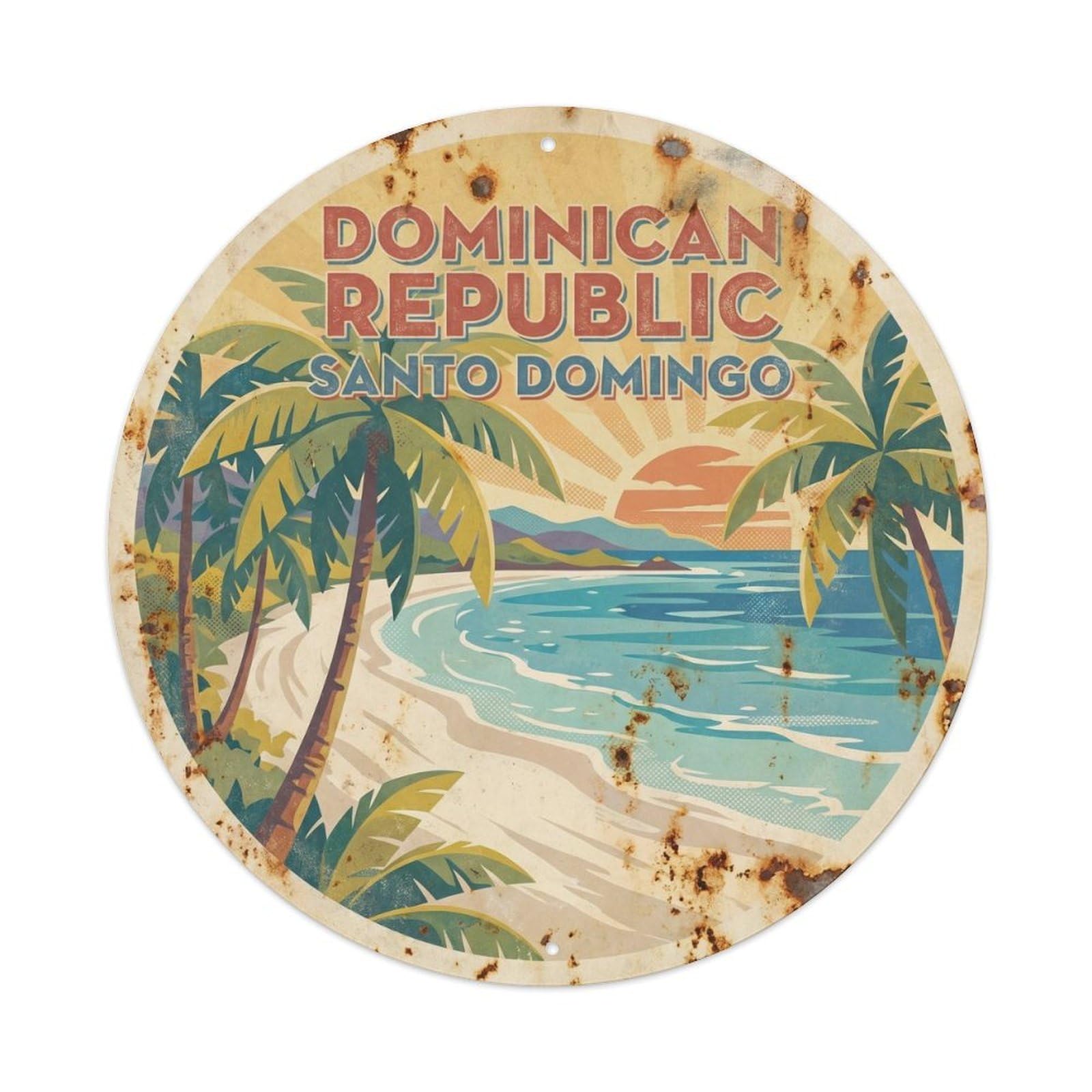 Dominica Santo Domingo Island Resort Classic Travel Metal Tin Sign