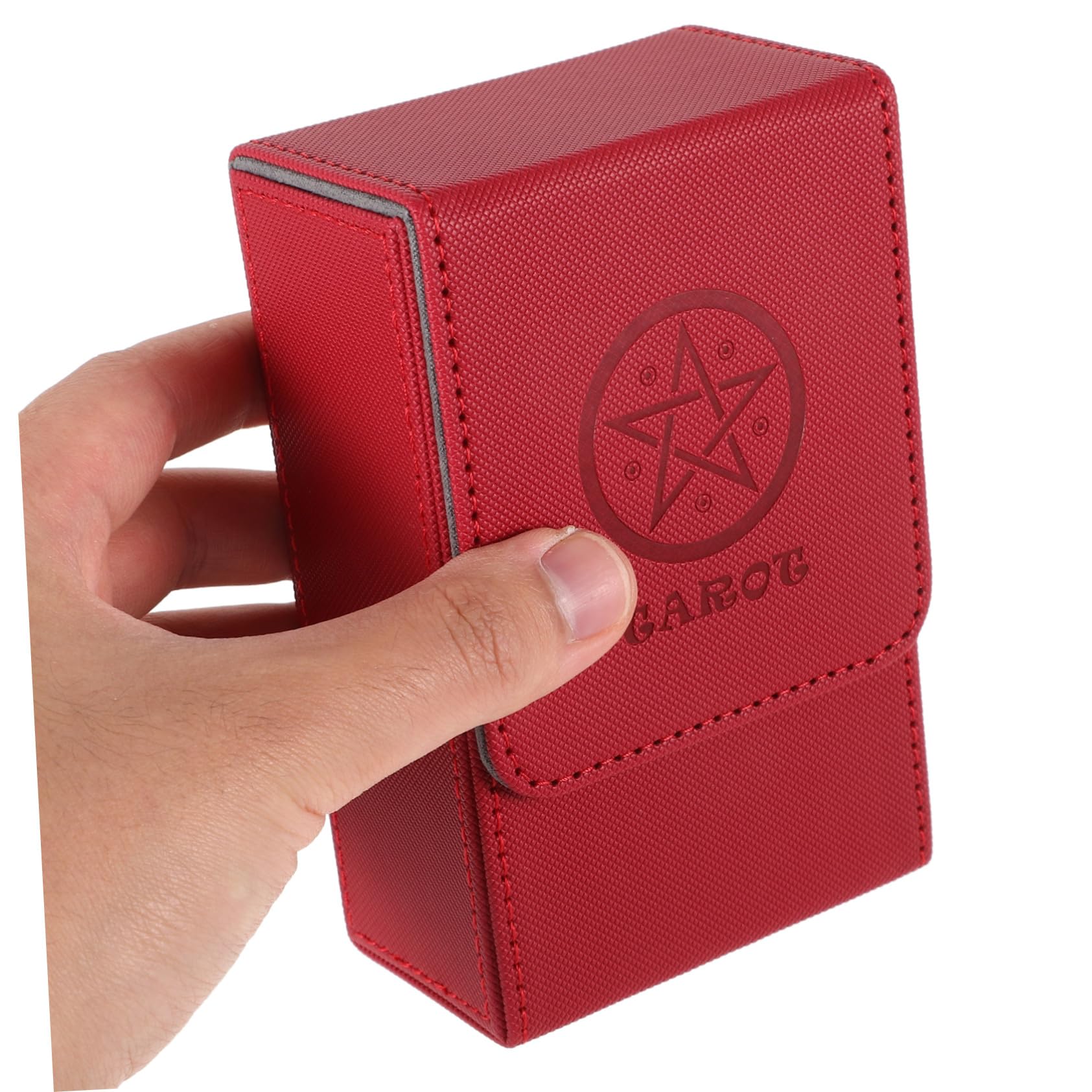 ibasenice 3 Sztuki PU Tarot Card Storage Box with Magnetic Lid Smooth Edges PU Material Protective Cover for Tarot Cards And Small Items Portable Organizer Case