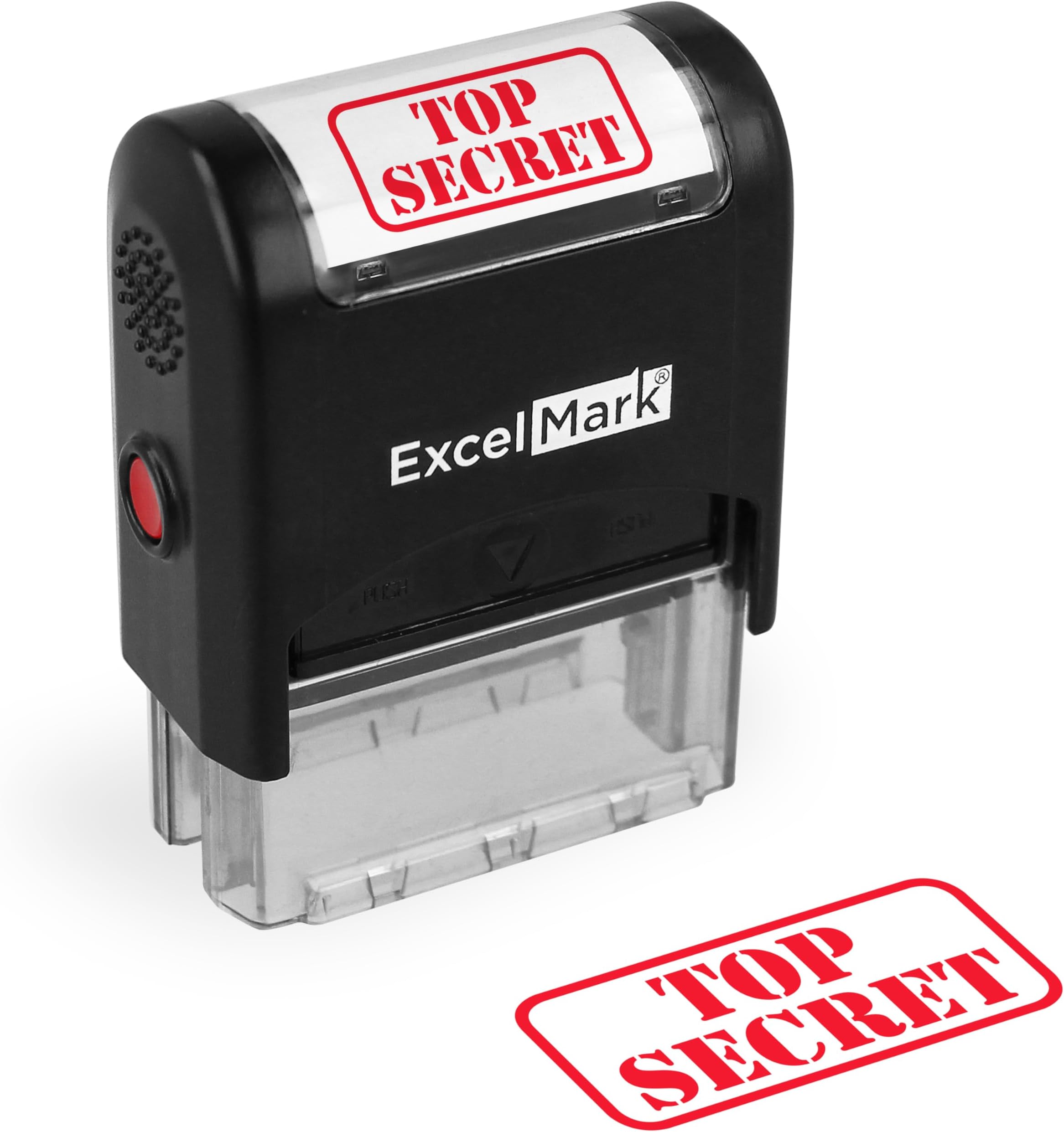 ExcelMark TOP Secret Self Inking Rubber Stamp - Red Ink (A1539)